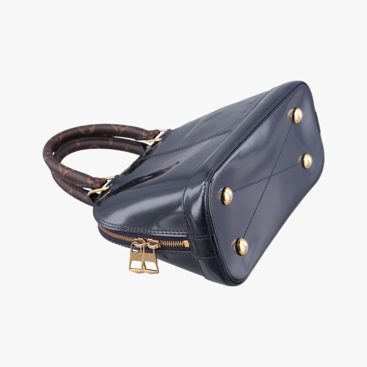 Pre-owned Louis Vuitton Miroir Alma BB MARINE Vernis M54705 shoulderbag | stylenewstar