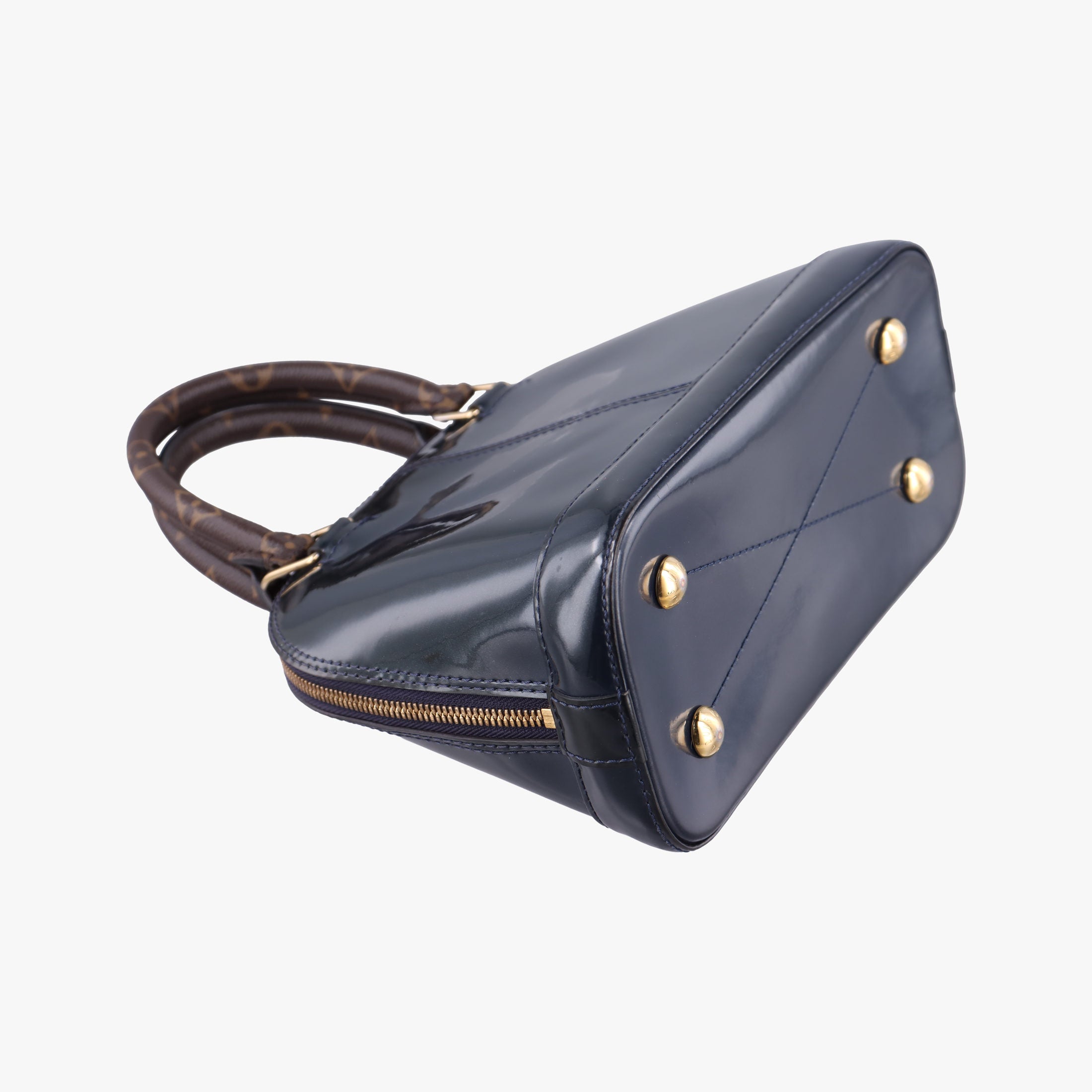 Pre-owned Louis Vuitton Miroir Alma BB MARINE Vernis M54705 shoulderbag | stylenewstar