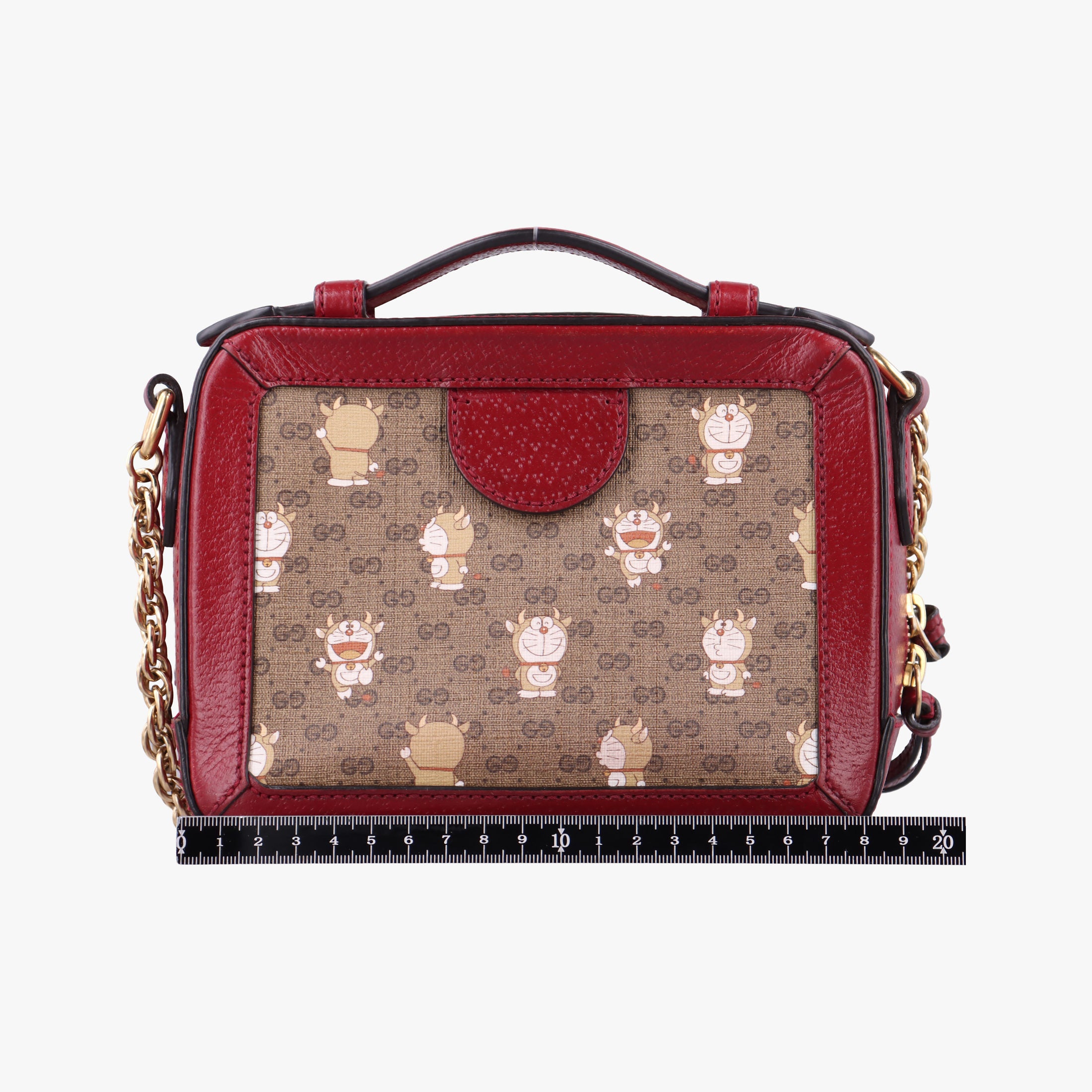Vintage Gucci Doraemon collaboration Red×beige×multi PVC coated canvas×Leather 655596 shoulderbag | stylenewstar
