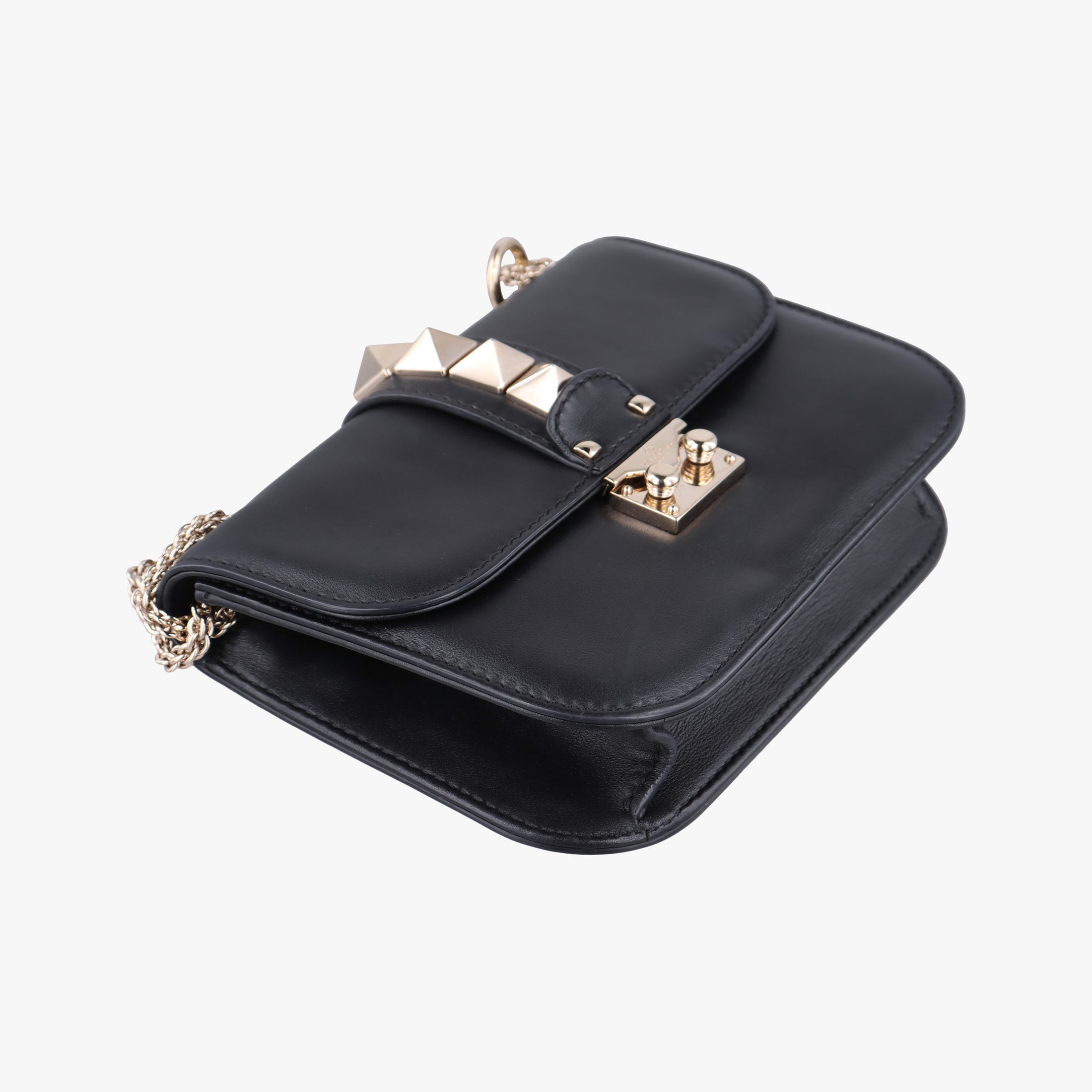 Rockstud Glam Lock Black Leather BL-L312VIT2ロックスタッズグラムロックスモール ブラック レザー BL-L312VIT2