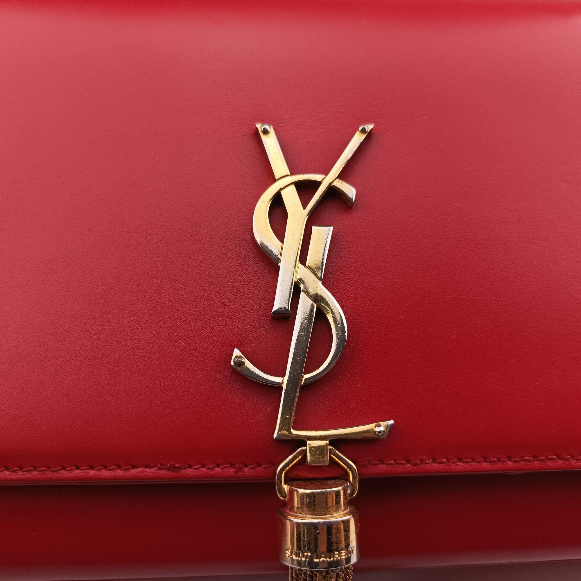 Vintage Yves Saint Laurent KATE Red Leather 354119 shoulderbag | stylenewstar
