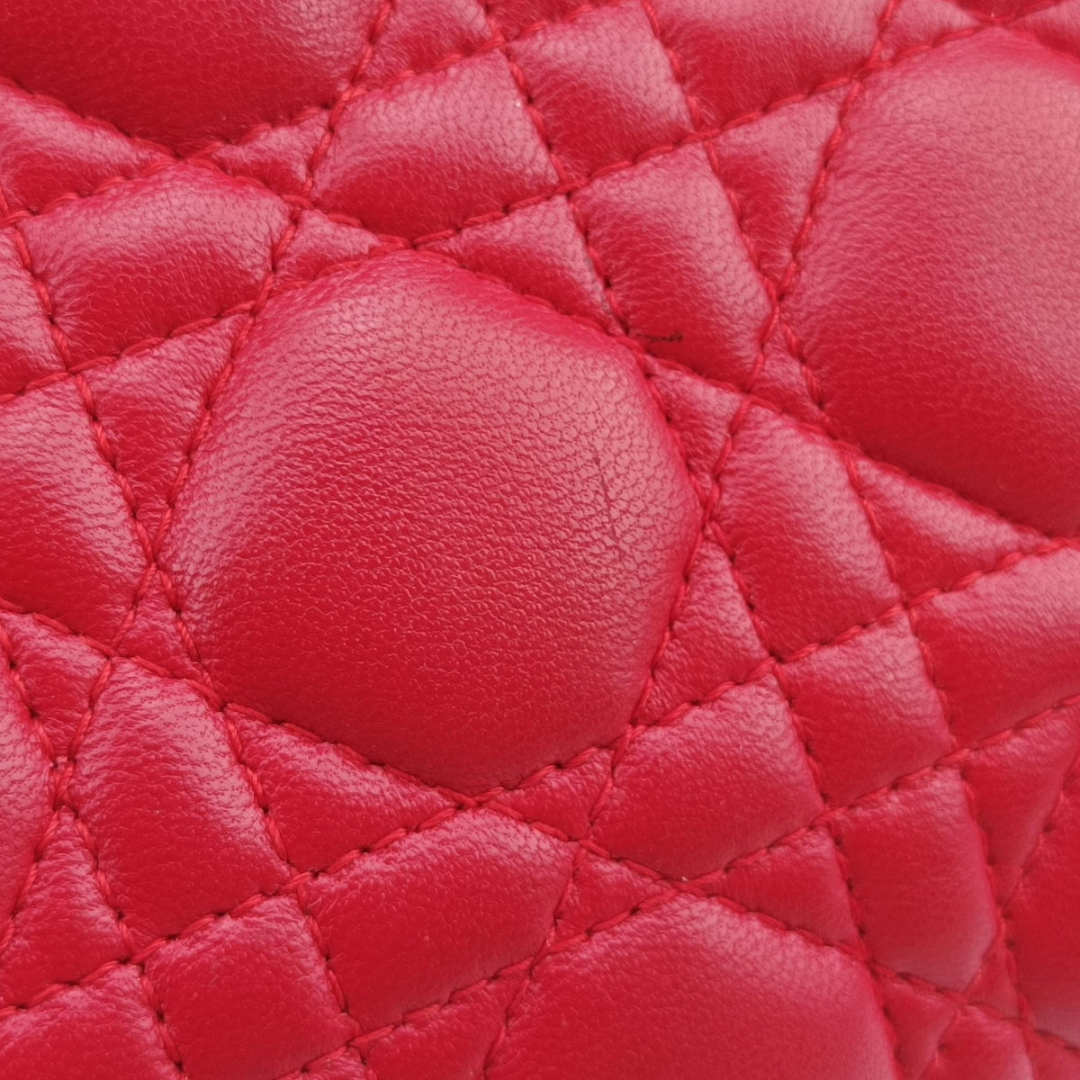 Lady Dior Red lambskin 01-MA-1029レディディオール レッド ラムスキン 01-MA-1029