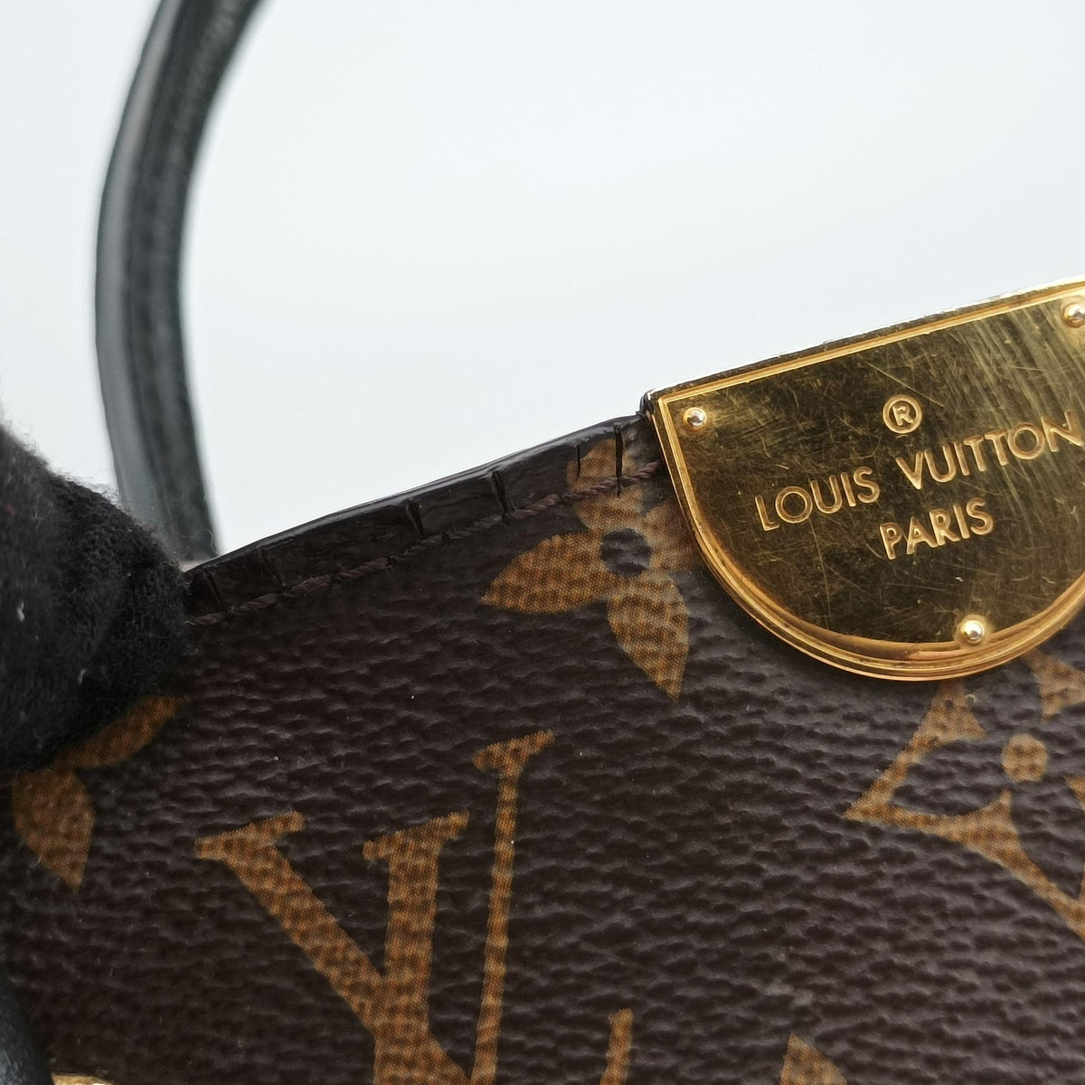 Flandrin Brown×Black Monogram canvas×calf leather M41595 DU1158フランドリン モノグラム/ブラウン×ブラック モノグラムキャンバス×カーフレザー M41595 DU1158