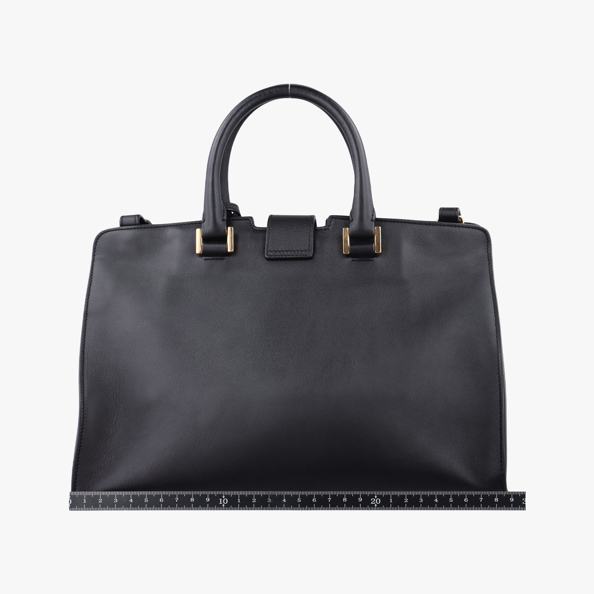 Vintage Yves Saint Laurent BABY CABAS Black Leather 394461 shoulderbag | stylenewstar