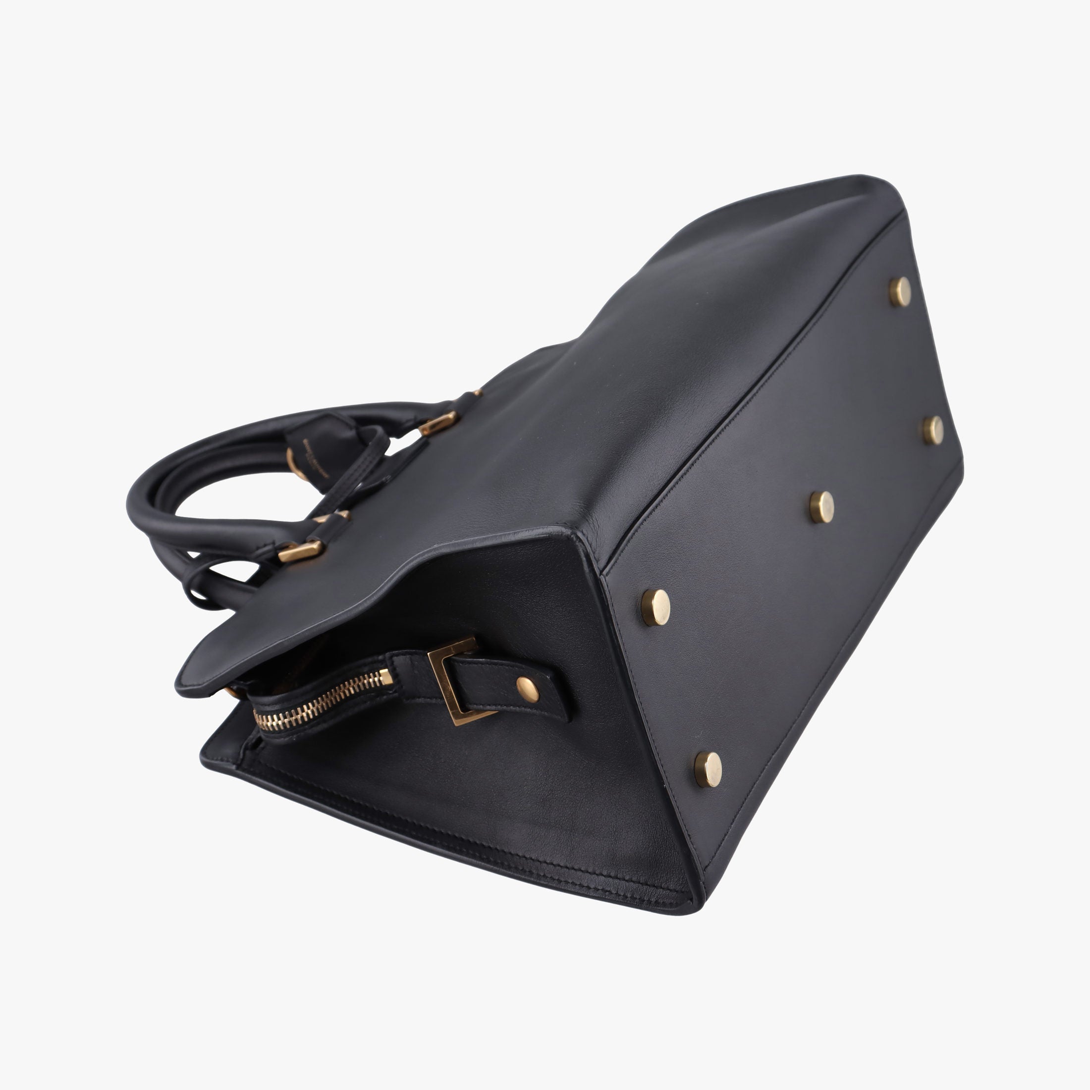 Vintage Yves Saint Laurent BABY CABAS Black Leather 394461 shoulderbag | stylenewstar
