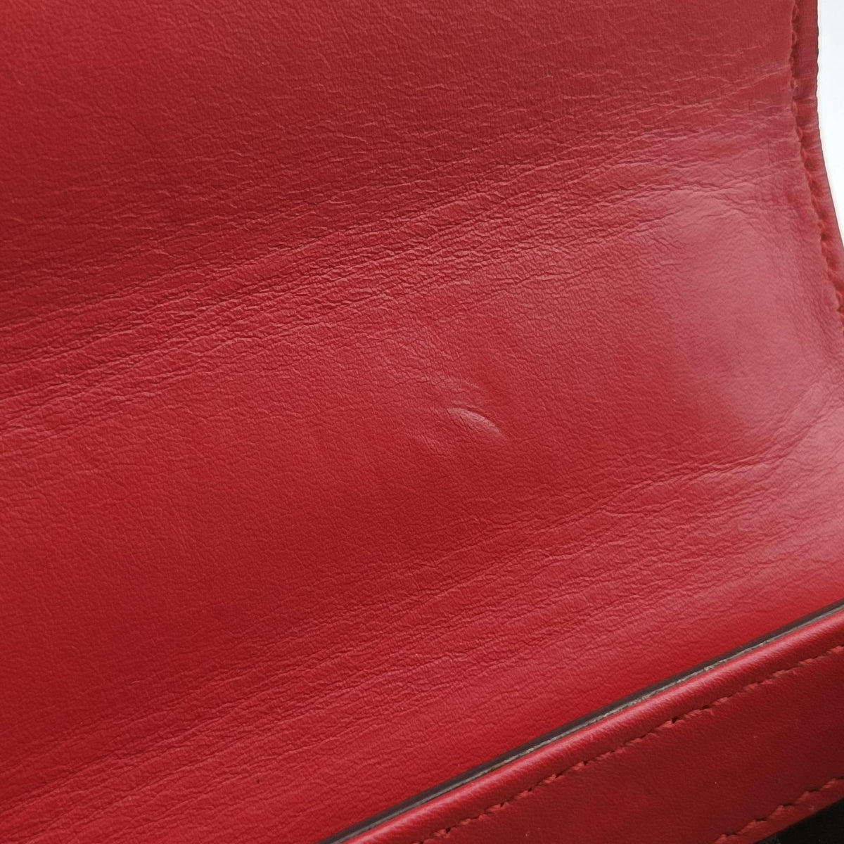 Pre-owned Gucci Peony Red Leather 432281 shoulderbag | stylenewstar