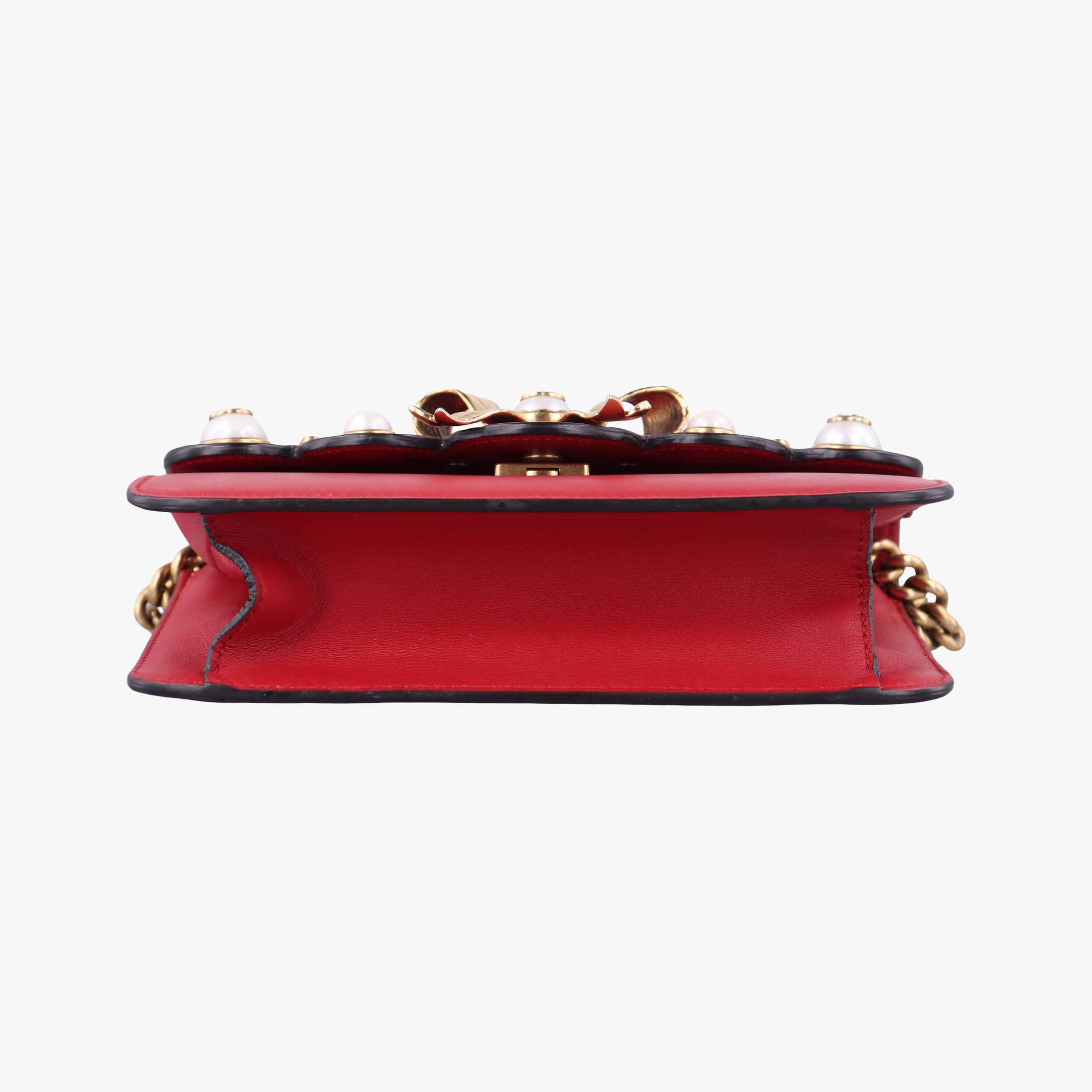 Pre-owned Gucci Peony Red Leather 432281 shoulderbag | stylenewstar