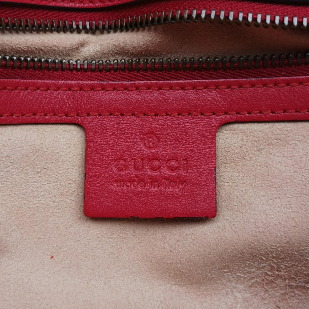 Pre-owned Gucci GG Marmont Red Leather 443497 shoulderbag | stylenewstar