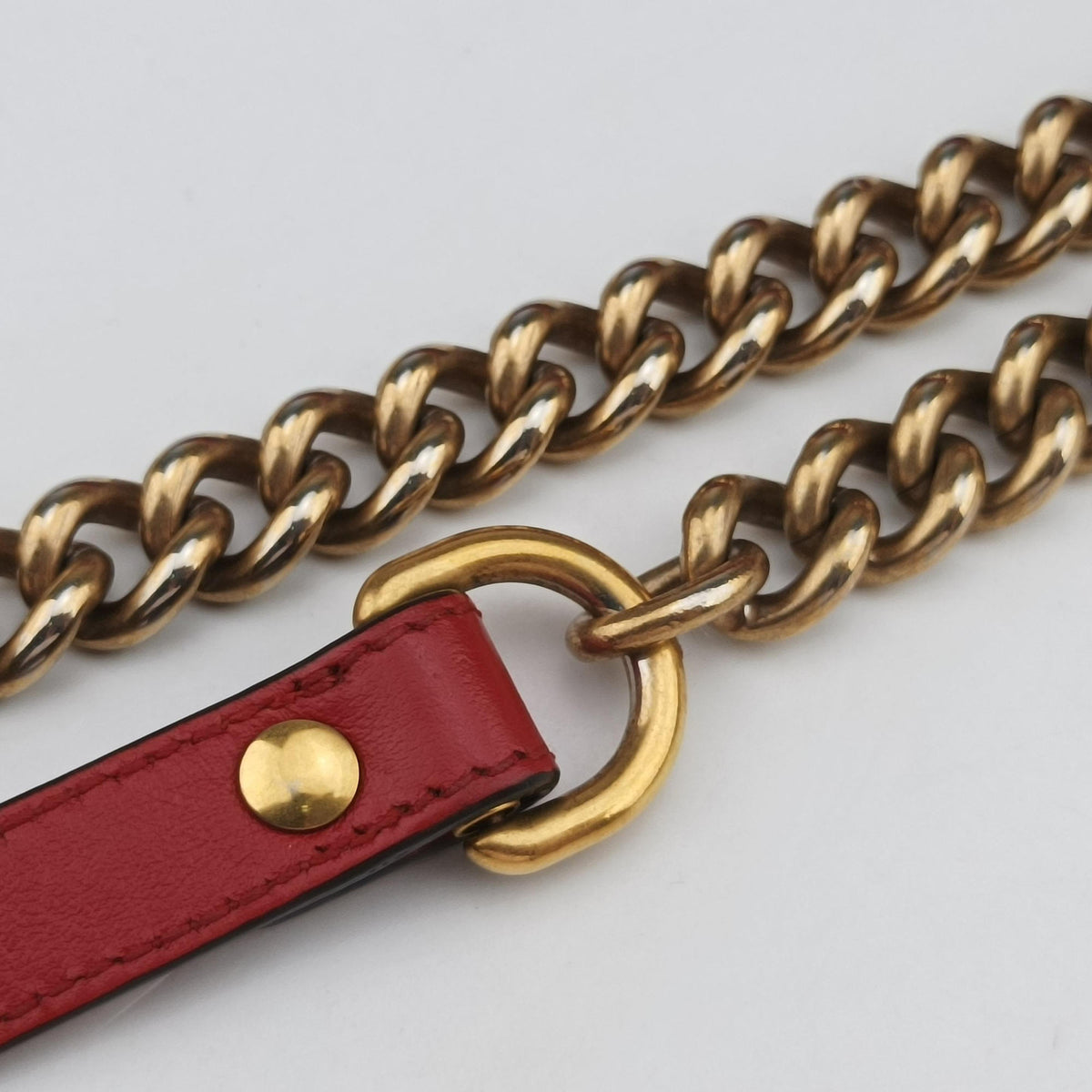 Pre-owned Gucci GG Marmont Red Leather 443497 shoulderbag | stylenewstar