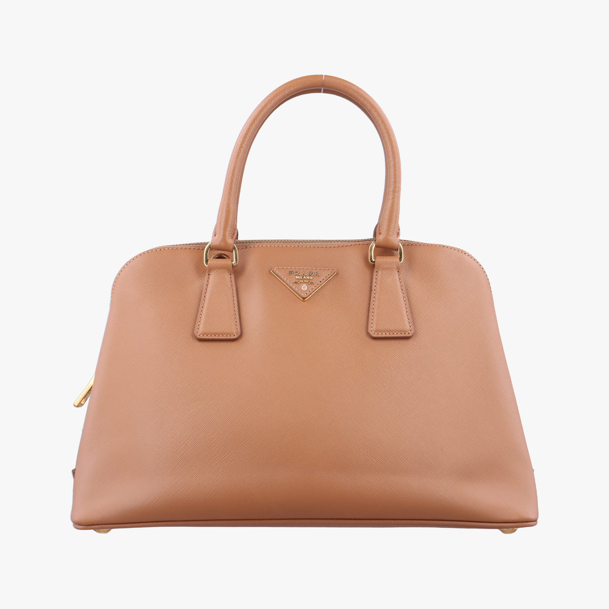 Secondhand Prada Promenade Brown SAFFIANO patent BN2567 handbag | stylenewstar