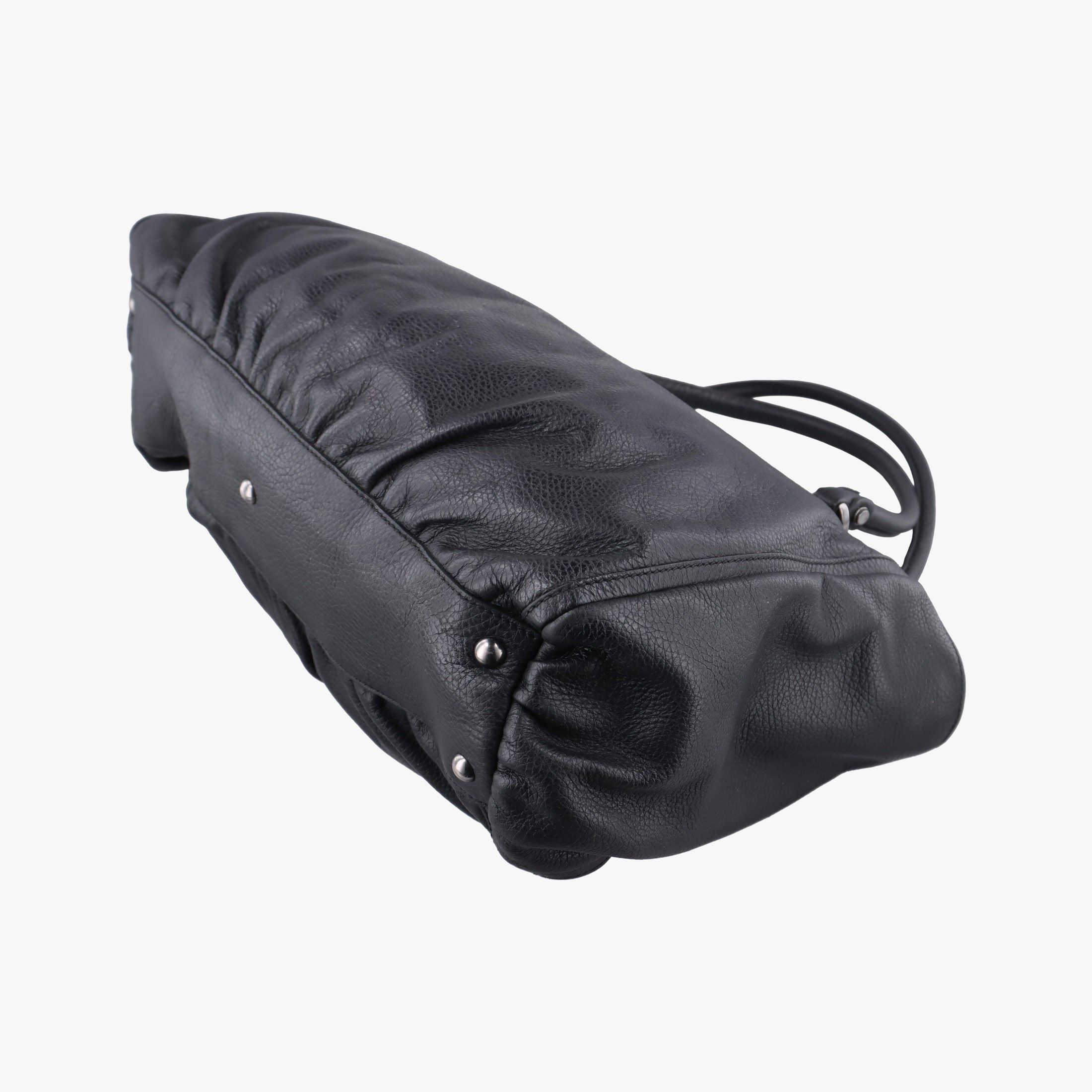 Abbey D-ring Hobo Black Leather 341491 D015573616アビー Dリング ホーボー ブラック レザー 341491 D015573616