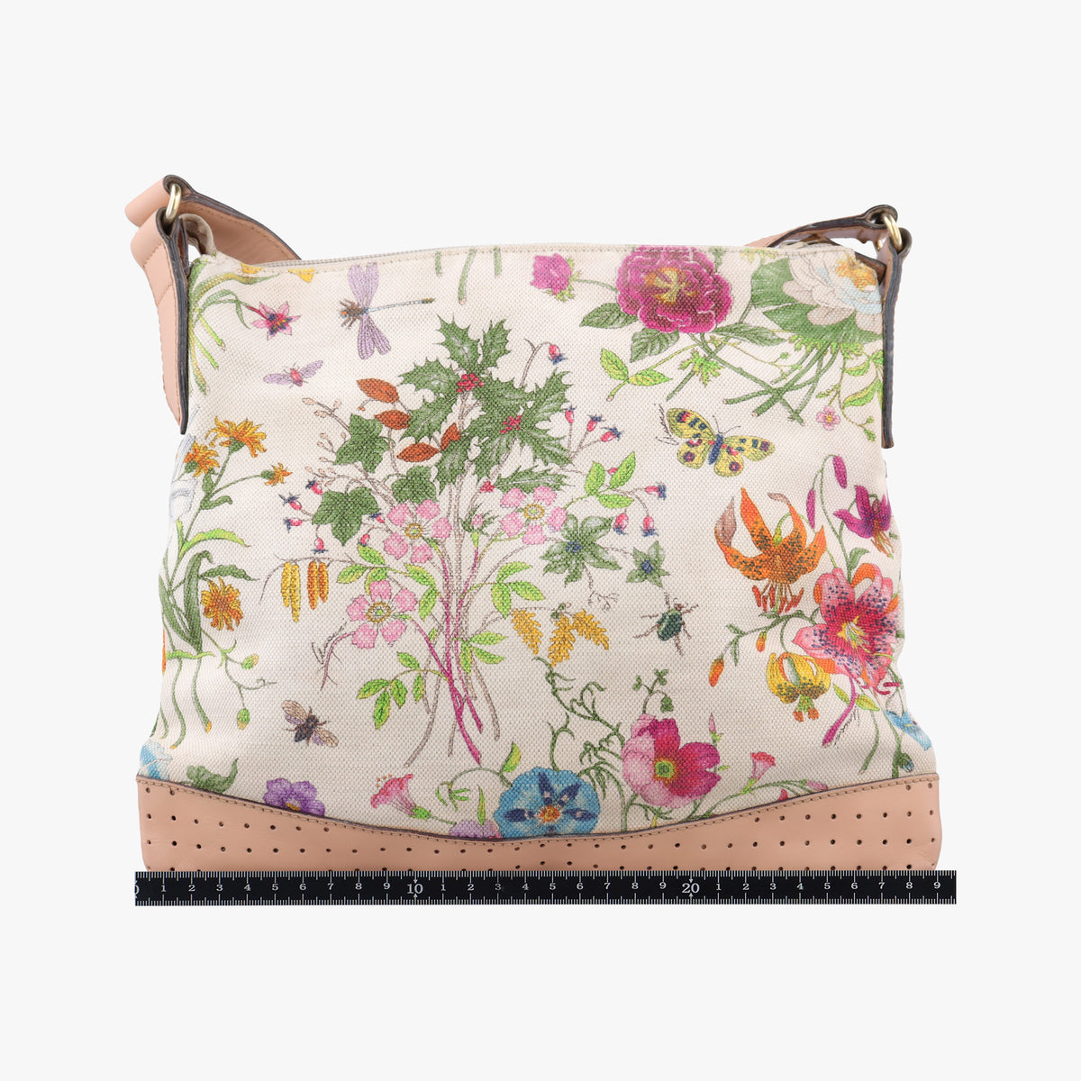 Flora Multicolour×White canvas×leather 145857 フローラ マルチカラー×アイボリー キャンバス×レザー 145857