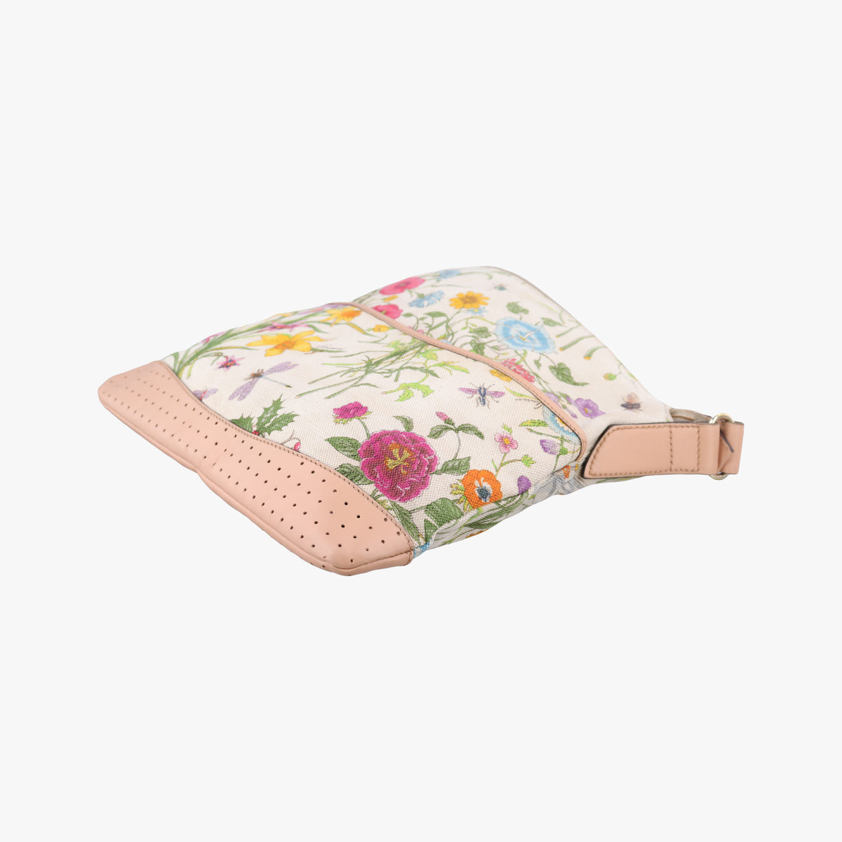 Flora Multicolour×White canvas×leather 145857 フローラ マルチカラー×アイボリー キャンバス×レザー 145857