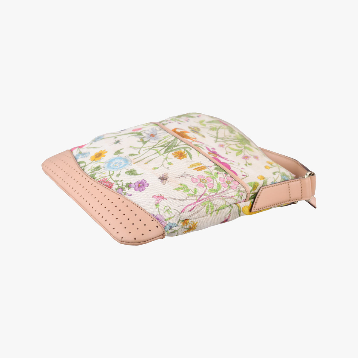 Flora Multicolour×White canvas×leather 145857 フローラ マルチカラー×アイボリー キャンバス×レザー 145857