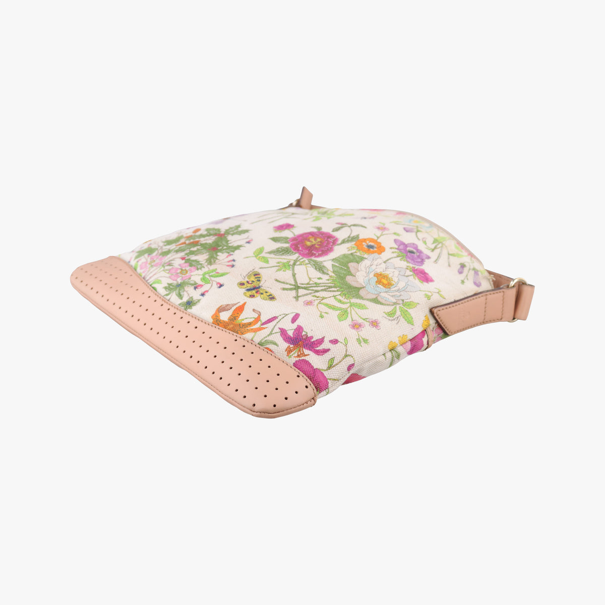 Flora Multicolour×White canvas×leather 145857 フローラ マルチカラー×アイボリー キャンバス×レザー 145857