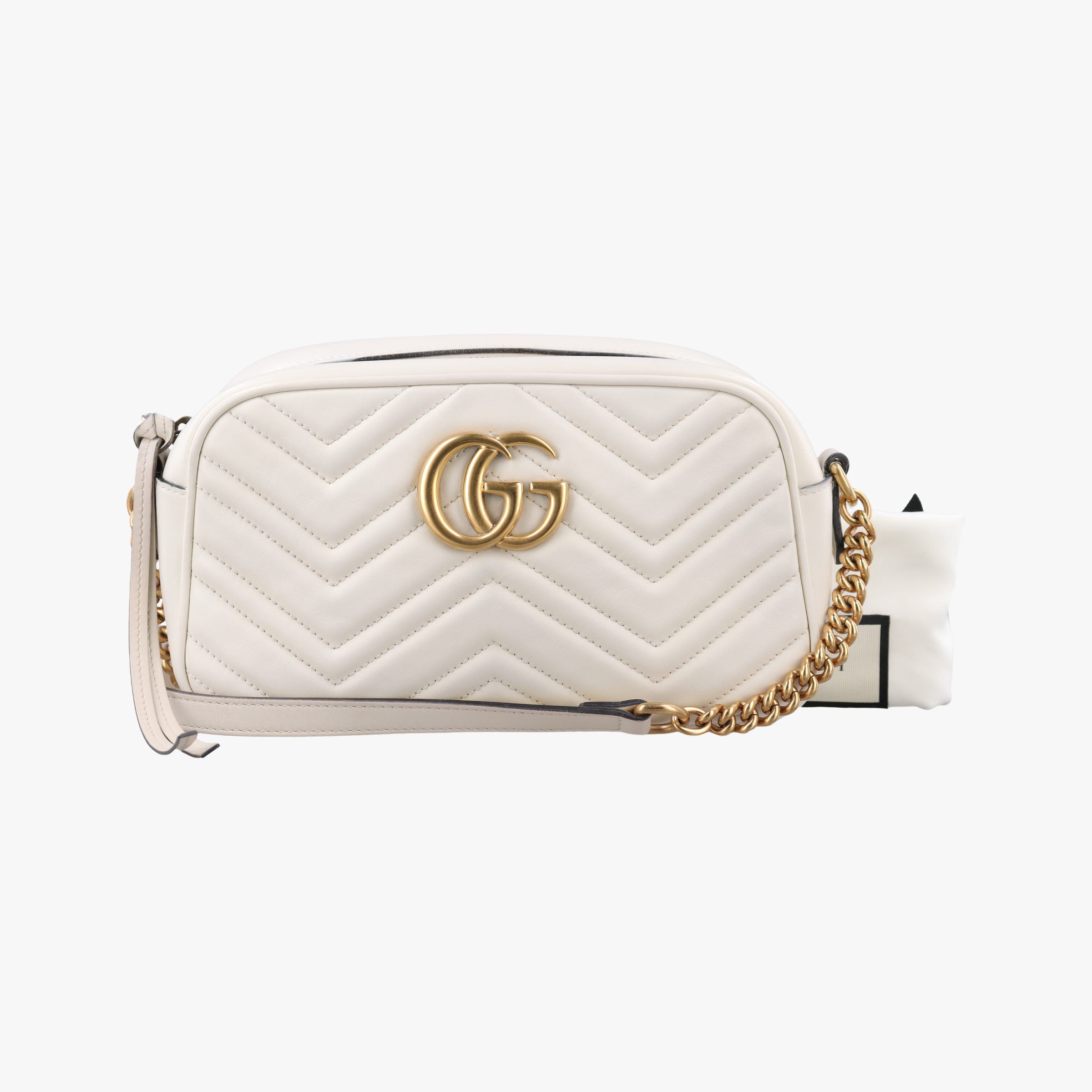 Vintage Gucci GG Marmont White Leather 447632 shoulderbag | stylenewstar