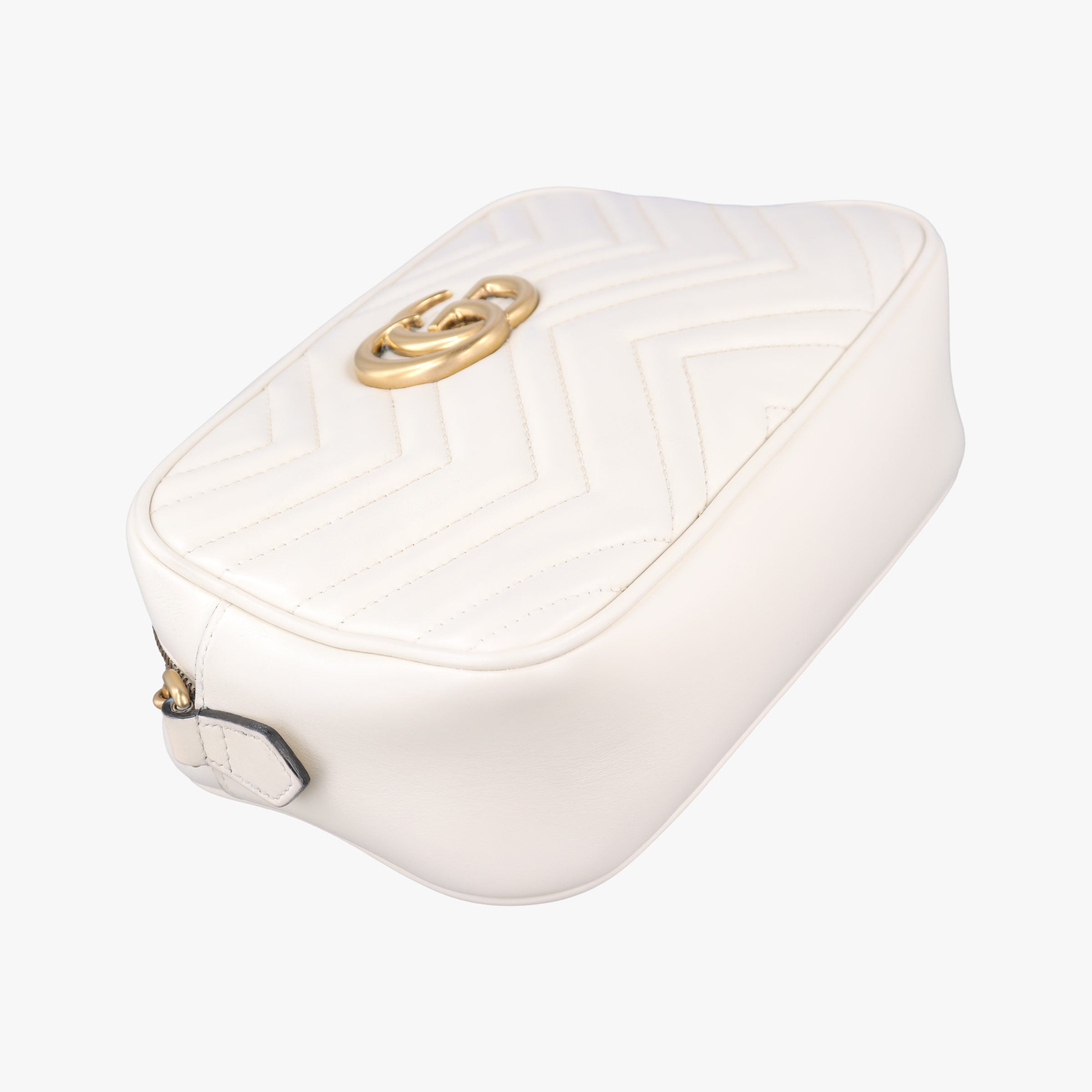 Vintage Gucci GG Marmont White Leather 447632 shoulderbag | stylenewstar