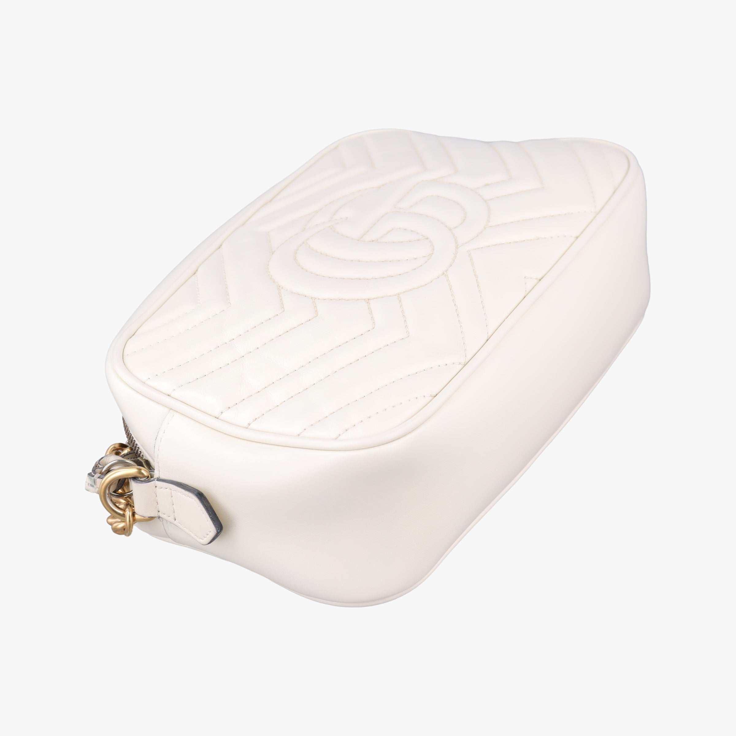 Vintage Gucci GG Marmont White Leather 447632 shoulderbag | stylenewstar