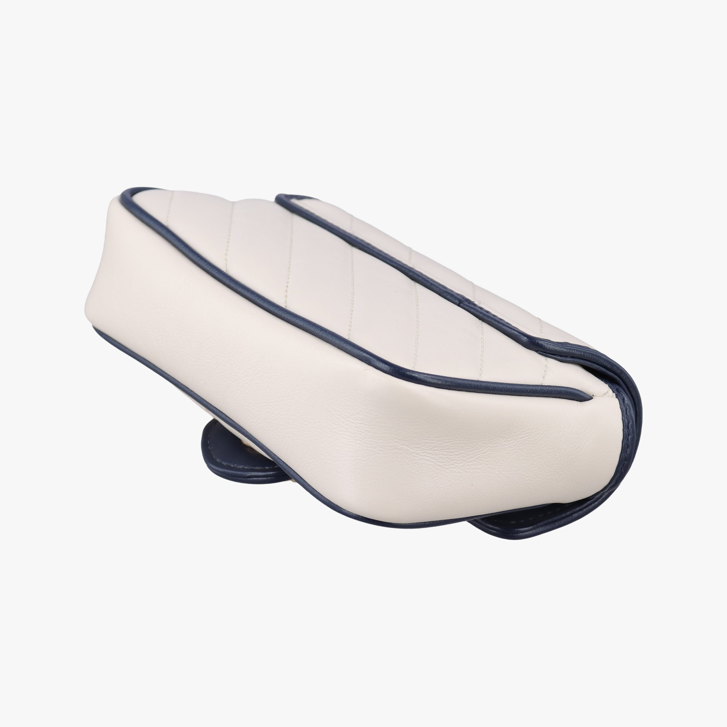 GG Marmont White×navy Leather 574969 GGマーモント ホワイト×ネイビー レザー 574969
