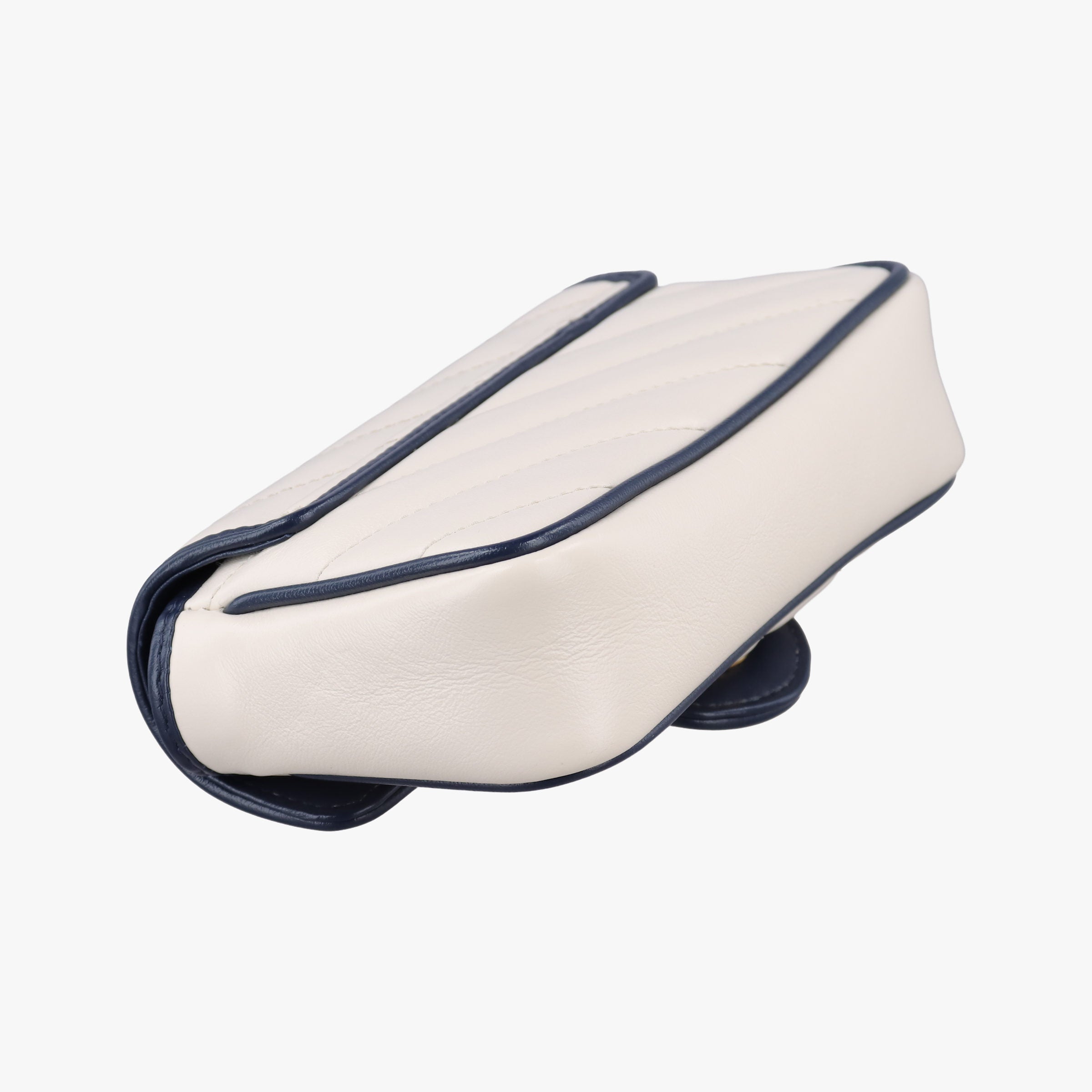 GG Marmont White×navy Leather 574969 GGマーモント ホワイト×ネイビー レザー 574969