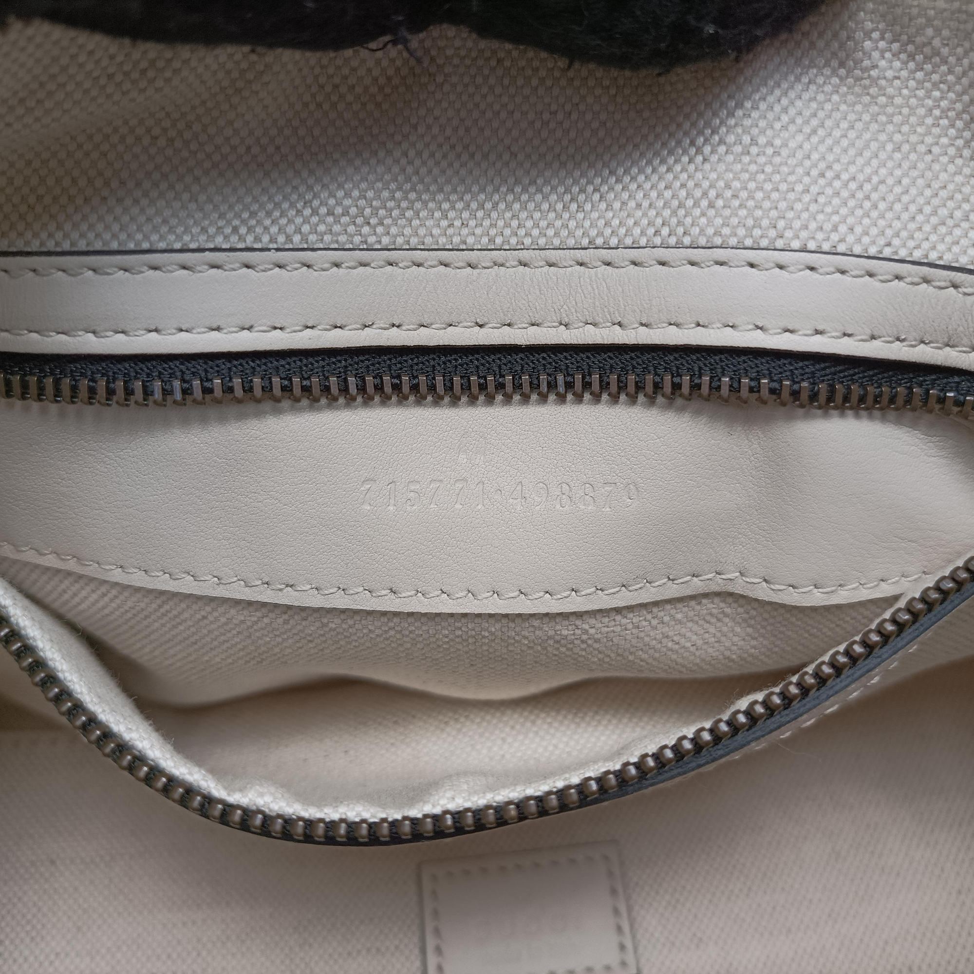 Ophidia Black×white canvas×leather 715771 A039114674オフィディア ブラック×ホワイト キャンバス×レザー 715771 A039114674