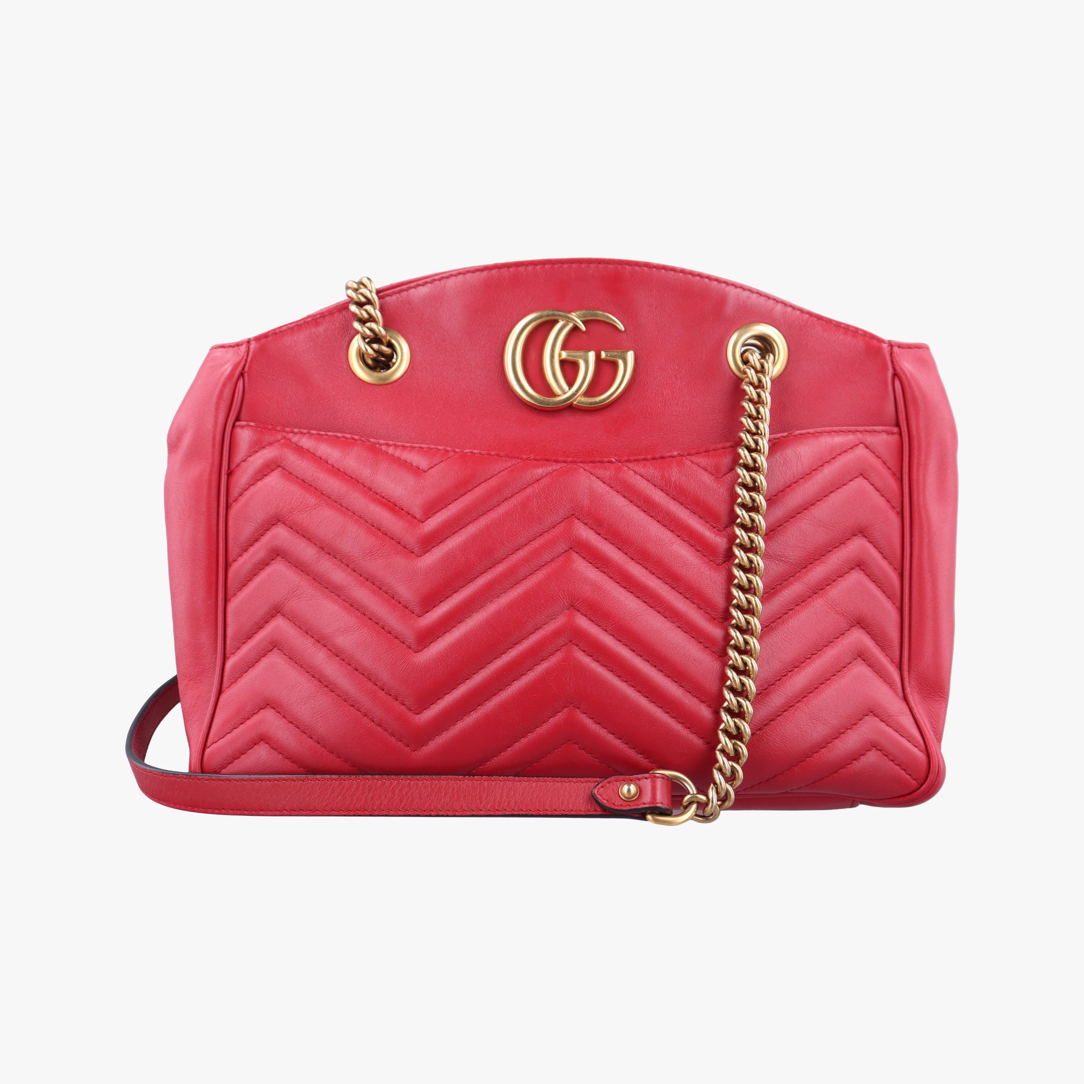 GG Marmont Red Leather 443501 C020372947GGマーモント レッド レザー 443501 C020372947