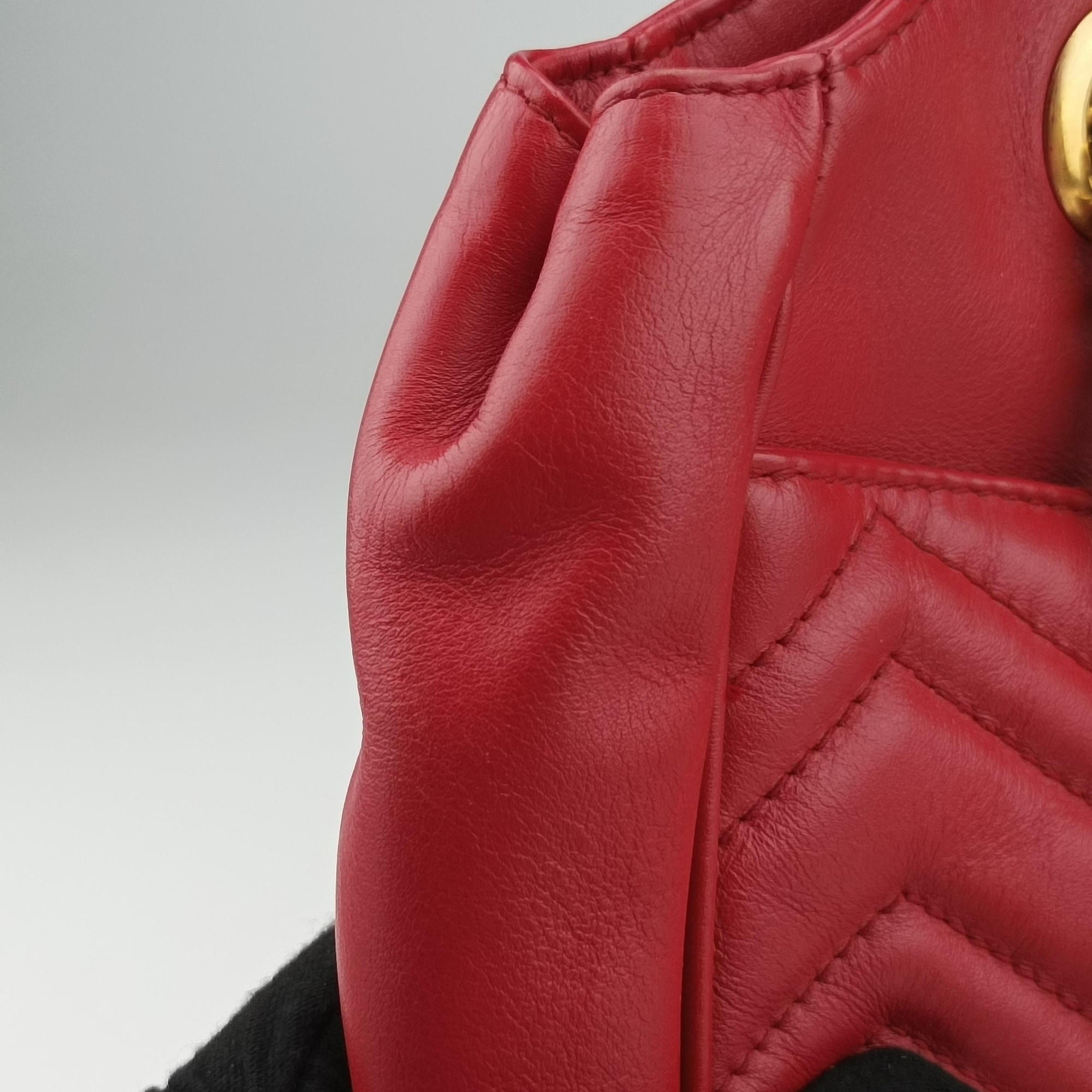 GG Marmont Red Leather 443501 C020372947GGマーモント レッド レザー 443501 C020372947