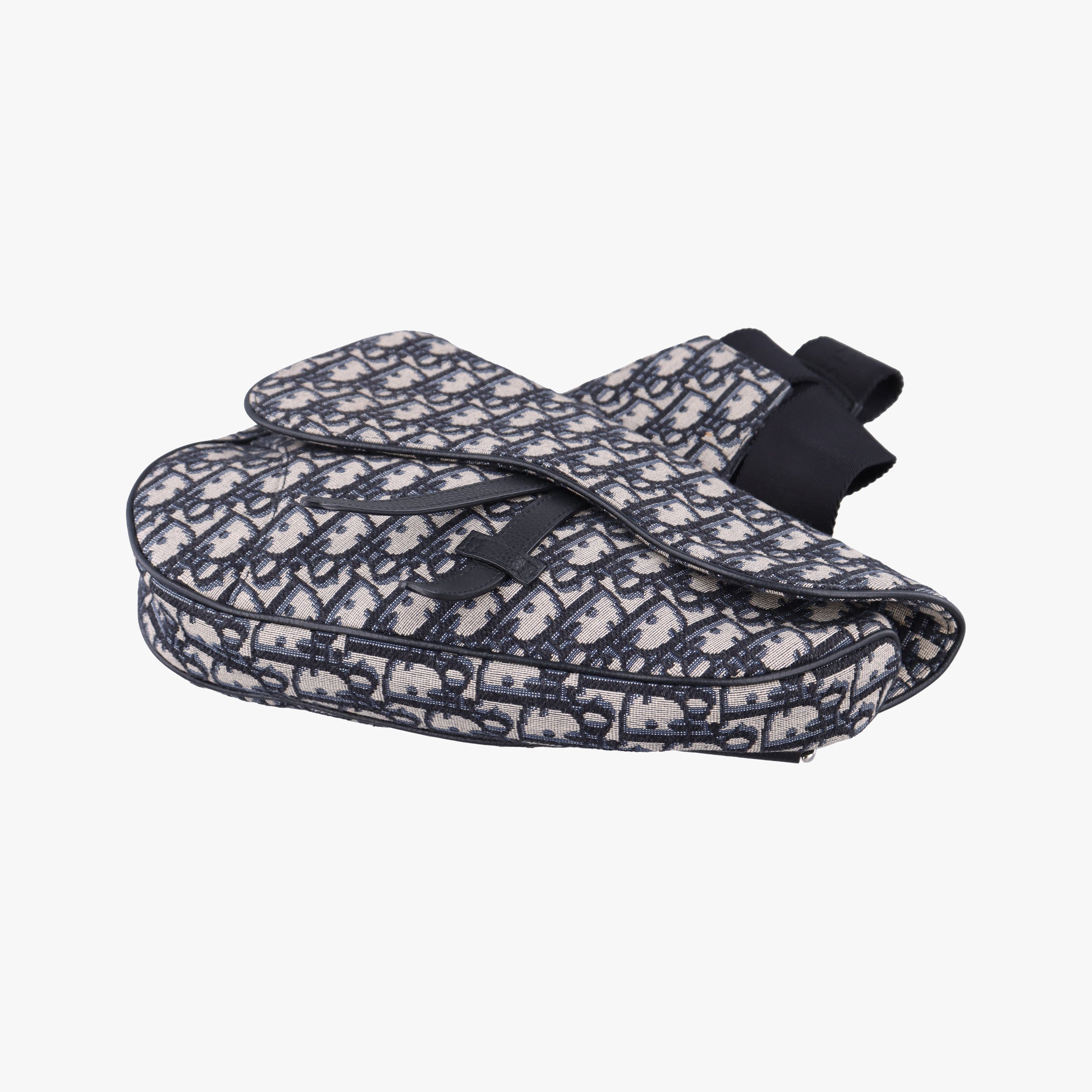 Saddlebags Gray×Navy×Black Jacquard×Leather 19-BO-0129サドルバッグ グレー×ネイビー×ブラック ジャガード×レザー 19-BO-0129