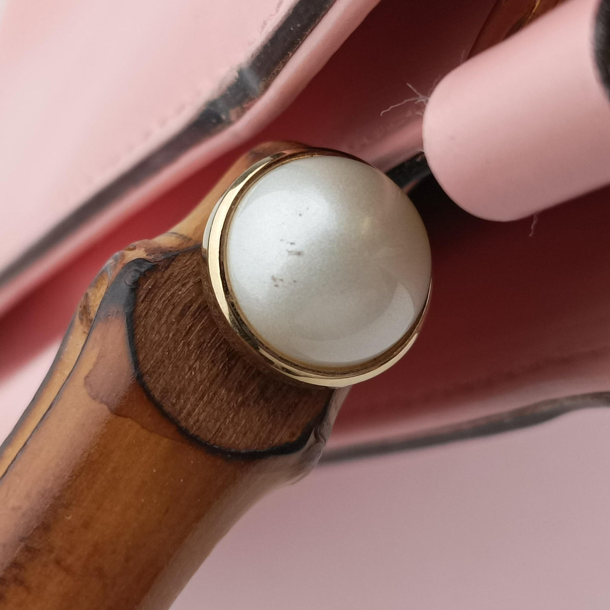 Bamboo Nymphaea Pink Leather 459076 H021349948バンブーニムフェア ピンク レザー 459076 H021349948