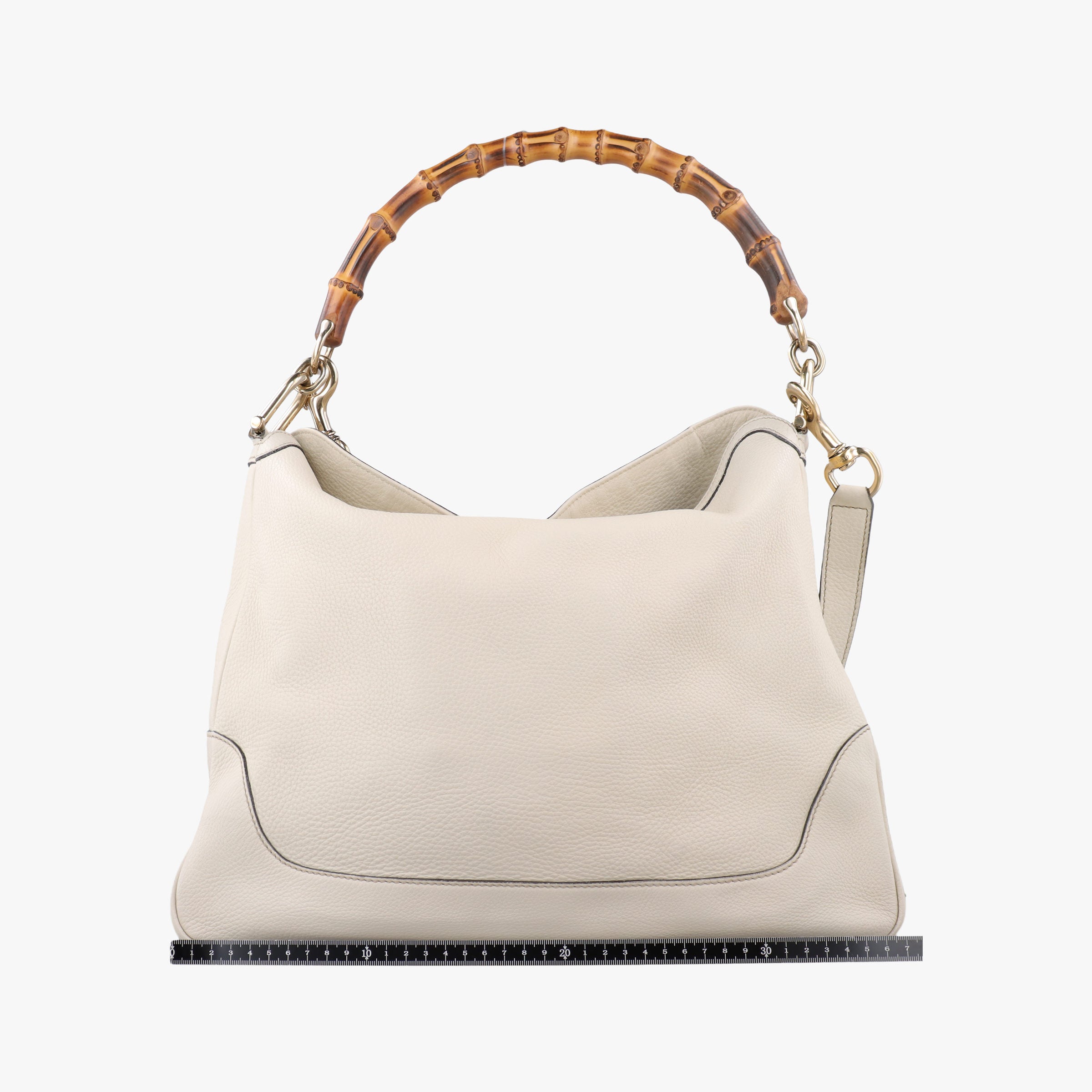 Vintage Gucci Bamboo White Leather 282315 shoulderbag | stylenewstar
