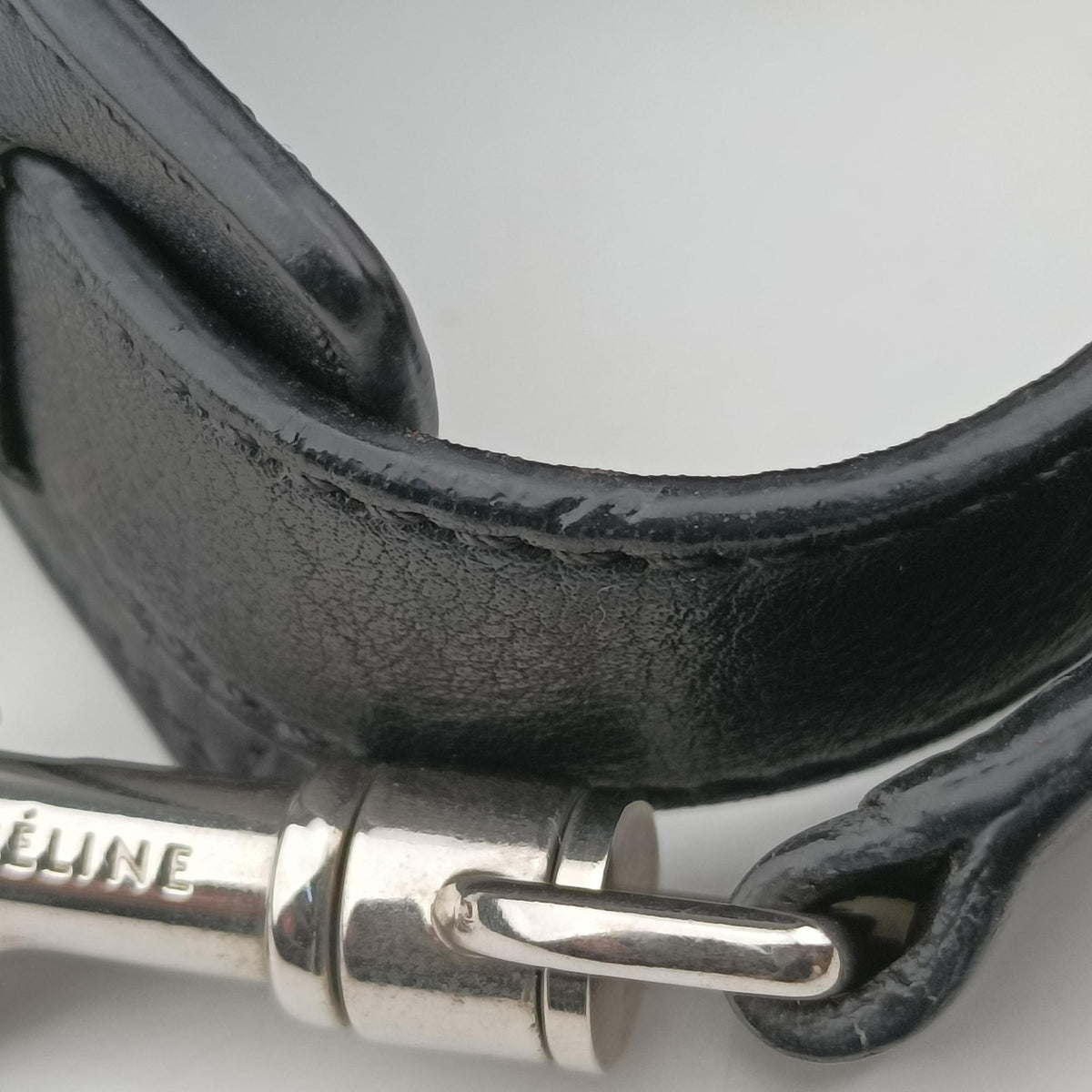 Pre-owned Celine Trapeze Black × White × Brown Suede × leather shoulderbag | stylenewstar