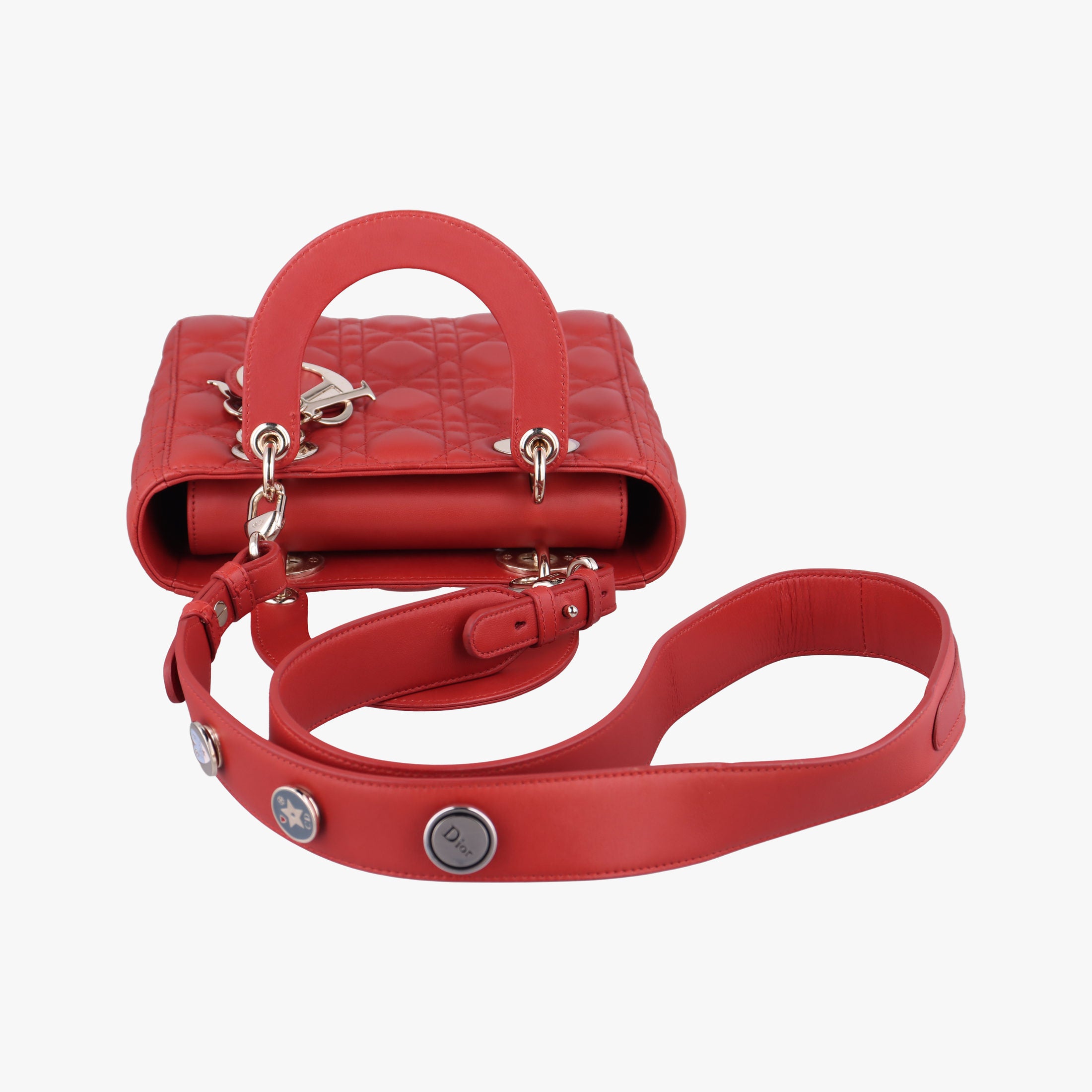 Lady Dior Red lambskin 29-MA-1107レディディオール レッド ラムスキン 29-MA-1107