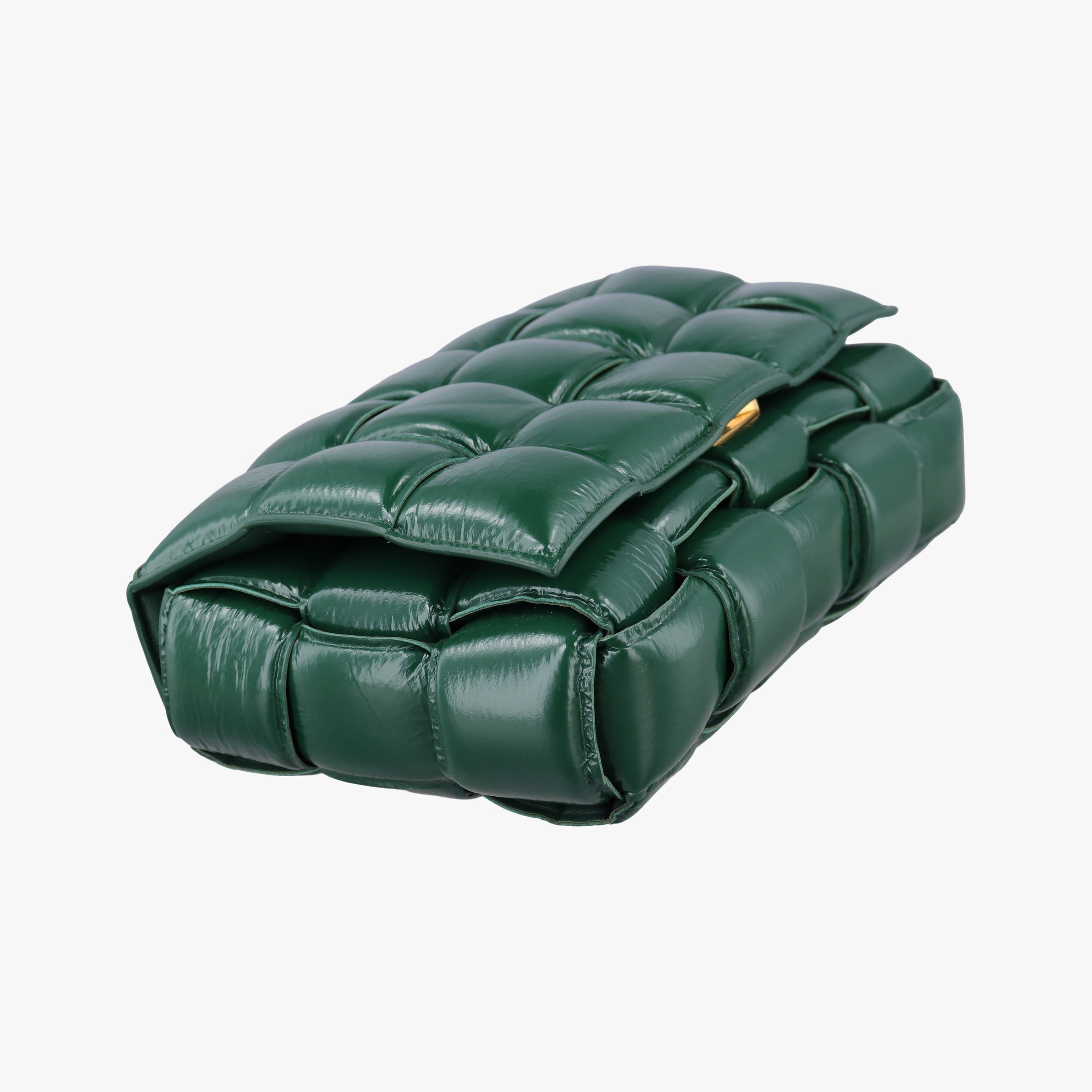 Padded CASSETTE Green lambskin B09673694Cパデッド カセット グリーン ラムスキン B09673694C