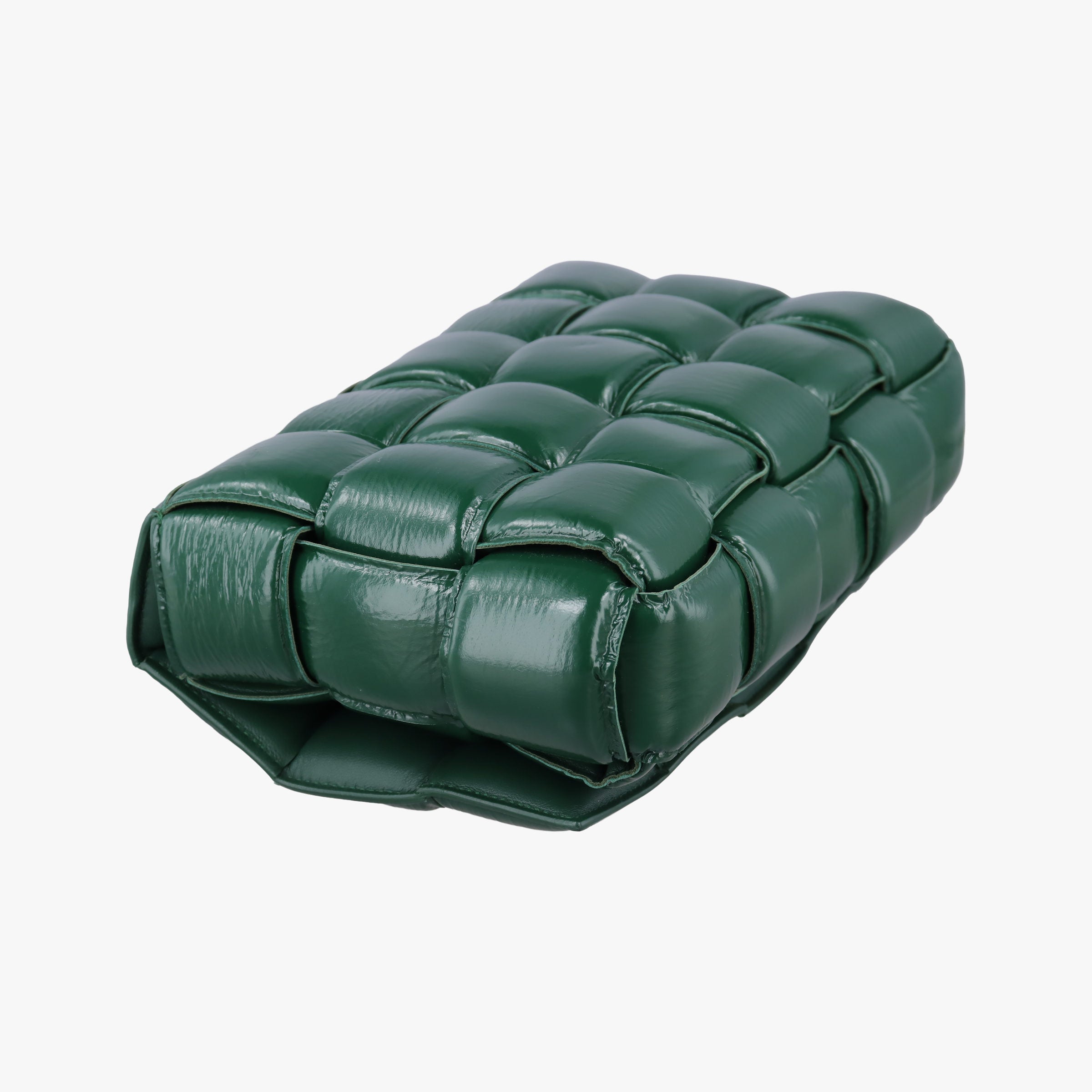 Padded CASSETTE Green lambskin B09673694Cパデッド カセット グリーン ラムスキン B09673694C
