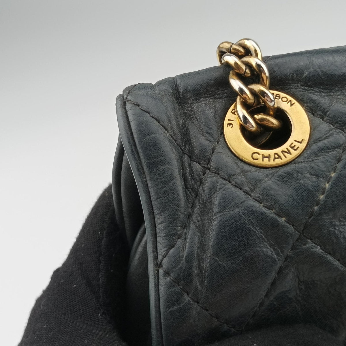 Pre-owned Chanel Matelasse coco mark Black Leather A67374 shoulderbag | stylenewstar