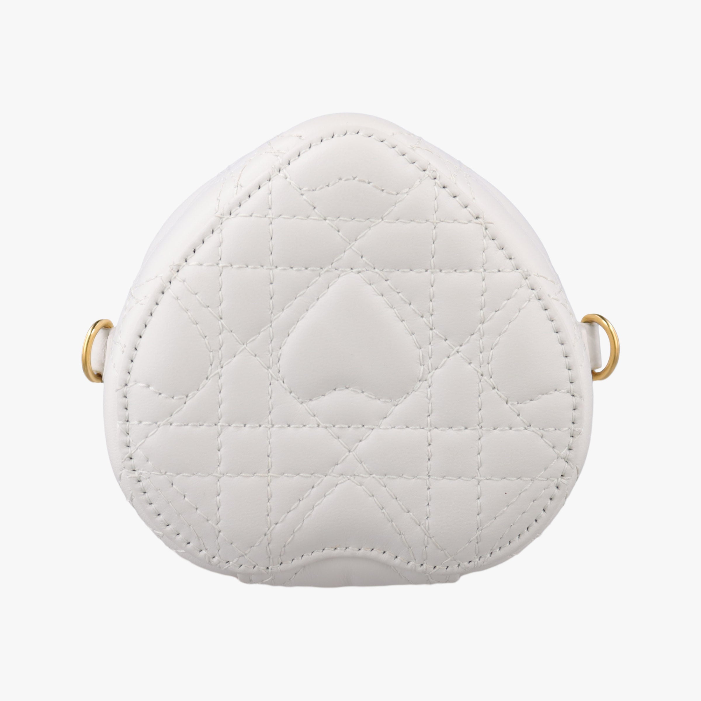 Dioramour Dior Caro Heart Micro Vanity Case White Lambskin 56-MA-0234ディオールアムール ディオール カロ ハート マイクロヴァニティ ホワイト ラムスキン 56-MA-0234