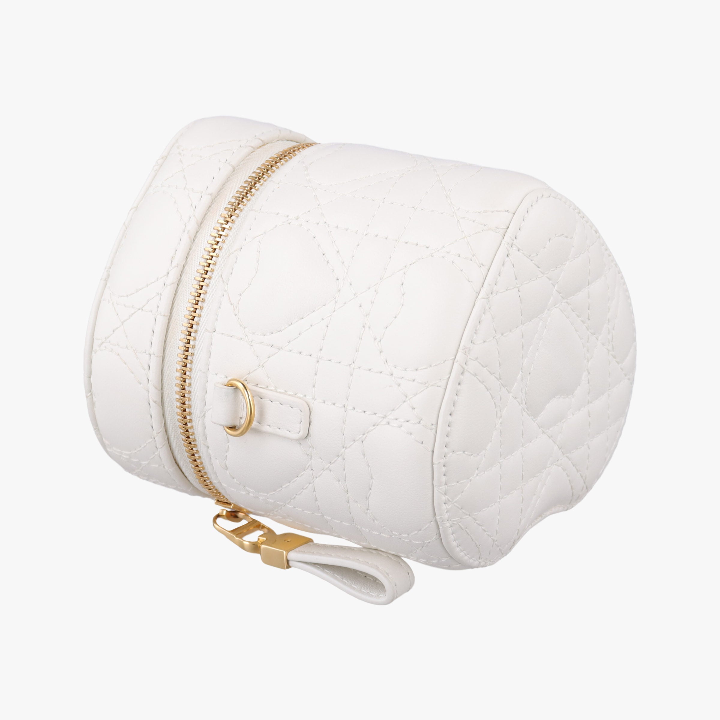 Dioramour Dior Caro Heart Micro Vanity Case White Lambskin 56-MA-0234ディオールアムール ディオール カロ ハート マイクロヴァニティ ホワイト ラムスキン 56-MA-0234