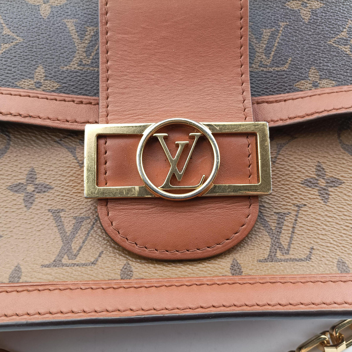 DAUPHINE brown Monogram Reverse M45958 CA2149 IC Chipドーフィーヌ モノグラム/ブラウン モノグラム リバース M45958 CA2149 ICチップ