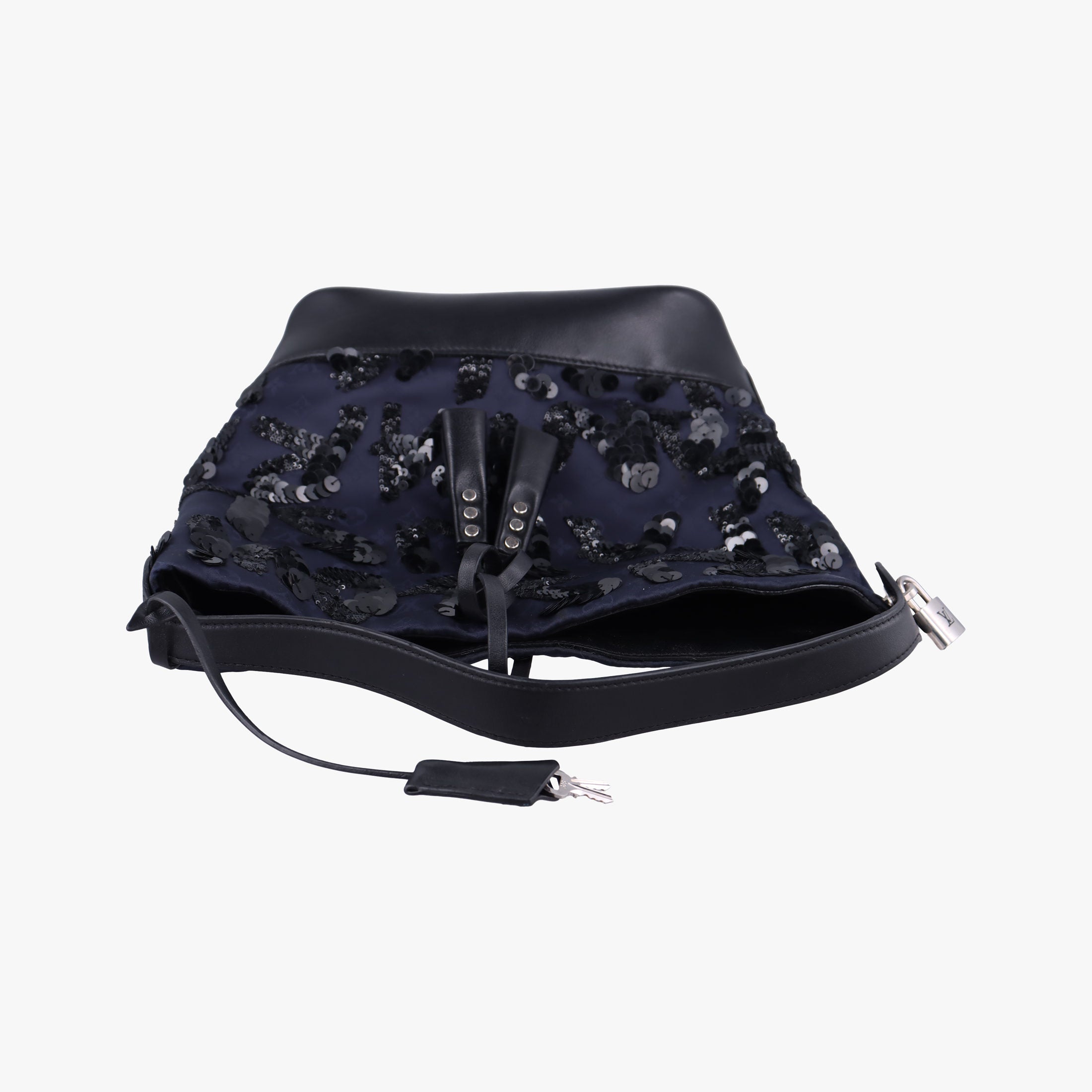 Spotlight PM Midnight Blue Monogram Satin × Sequins × Leather M94601 CA0164スポットライトPM ミッドナイトブルー モノグラム サテン × スパンコール × レザー M94601 CA0164