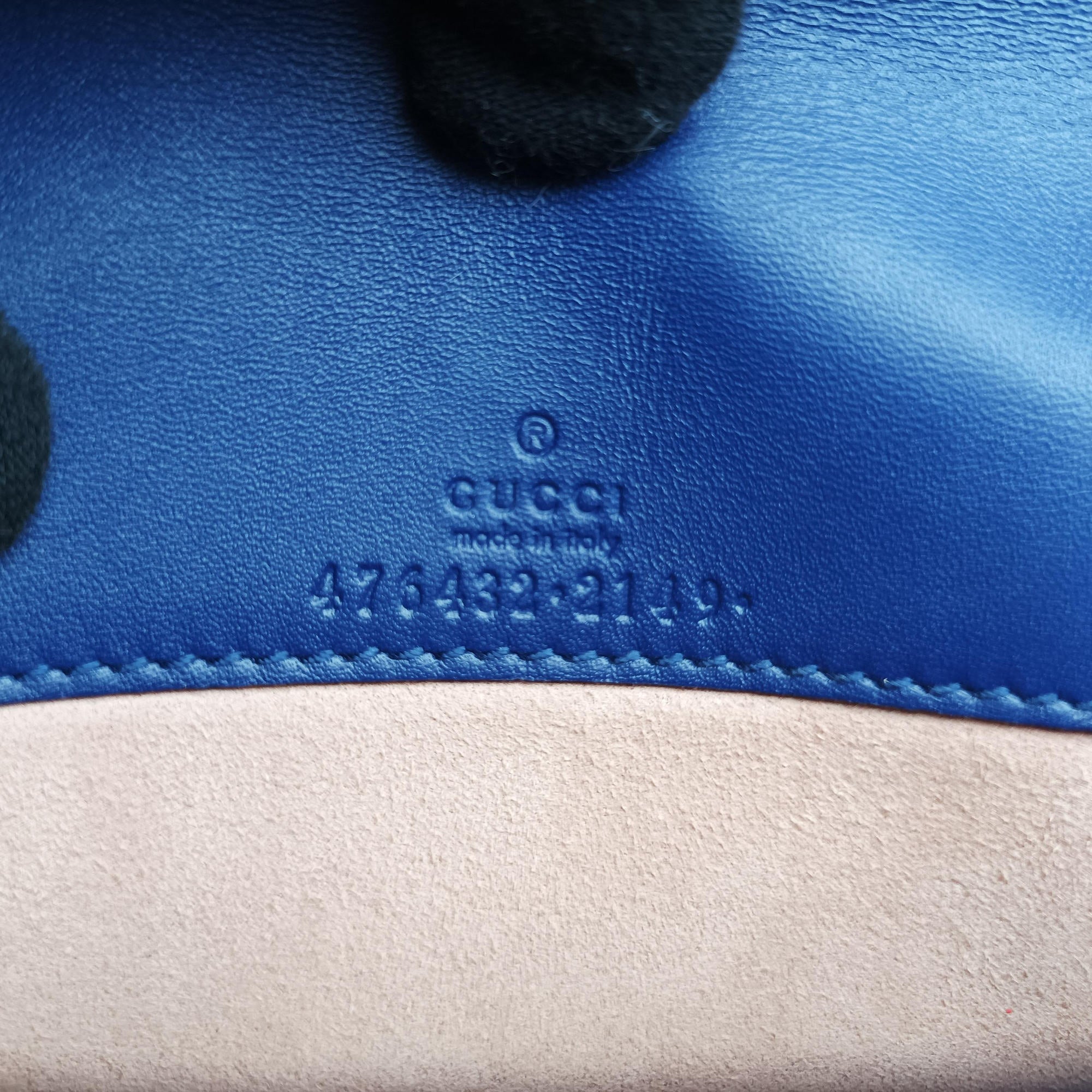 Pre-owned Gucci Dionysus Blue velour 476432 shoulderbag | stylenewstar