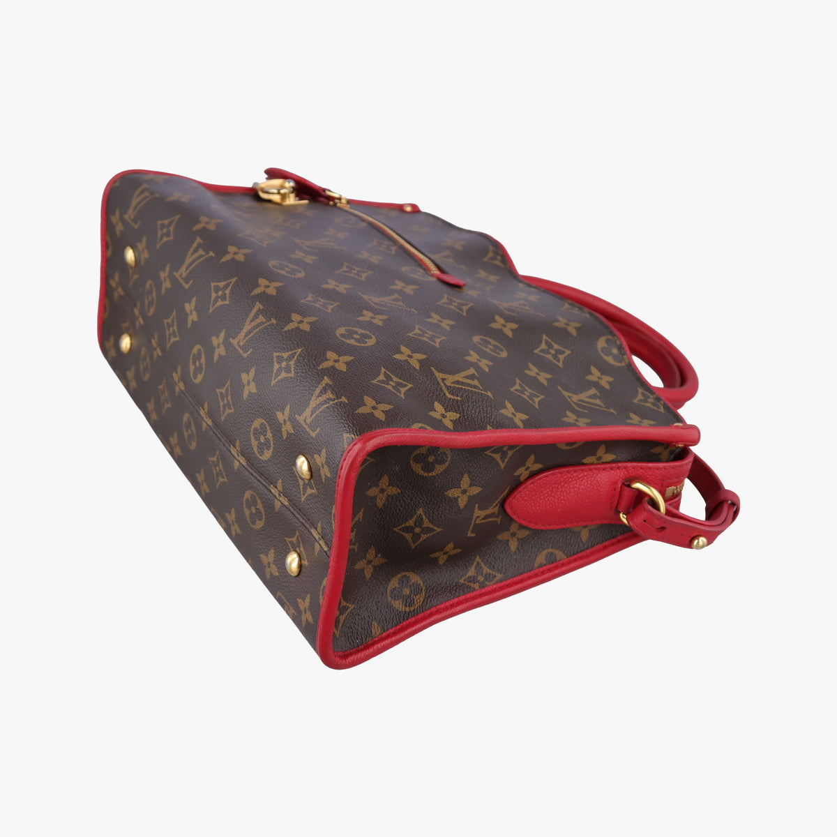 Popincourt PM Brown×Red Monogram canvas×calfskin leather M43433 NZ1138ポパンクールPM モノグラム/ブラウン×レッド モノグラムキャンバス×カーフレザー M43433 NZ1138