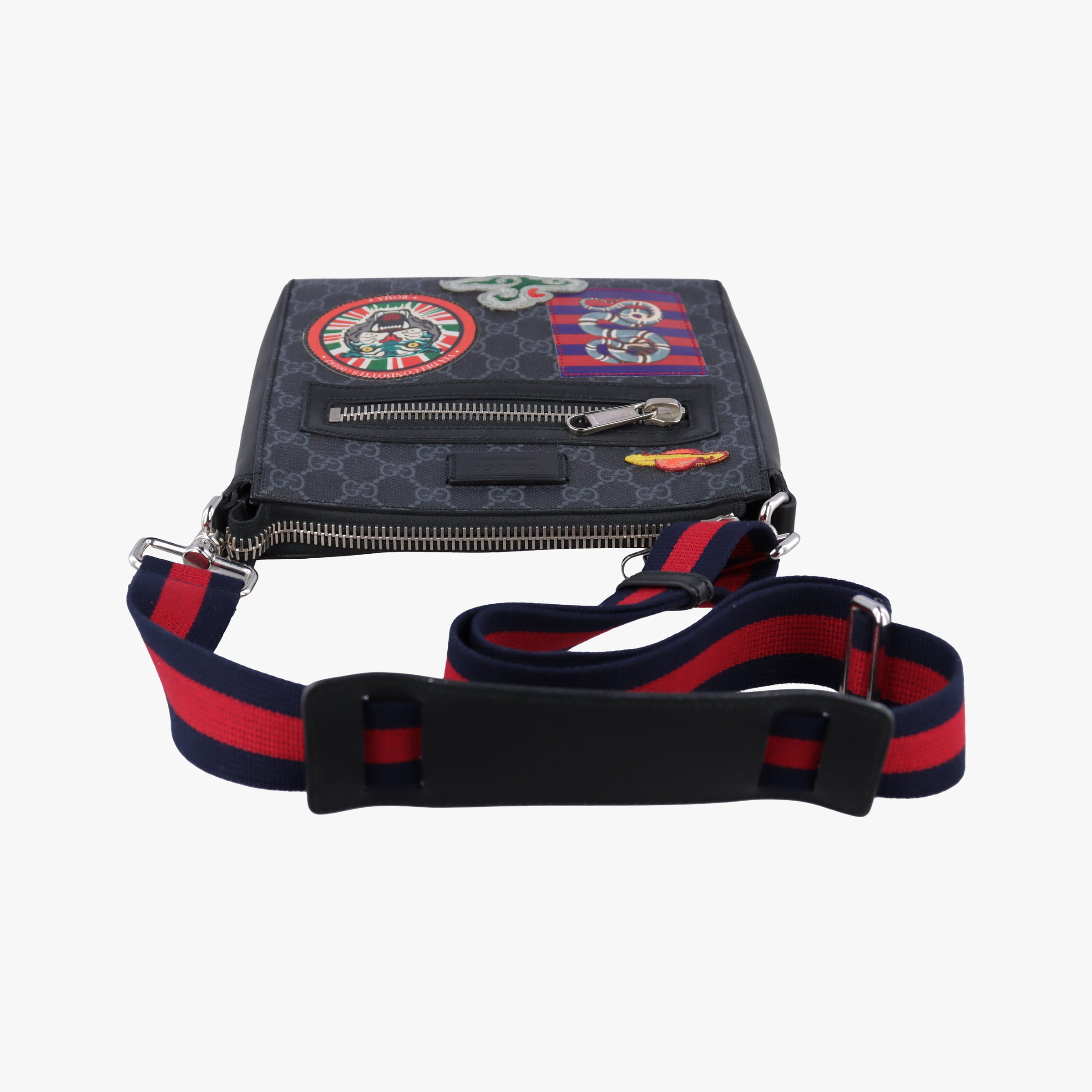 GG Supreme Courrier Messenger Black×Multicolour PVC coated canvas×Leather 547751 C026861426GGスプリーム クーリエ メッセンジャー ブラック×マルチカラー PVCコーティングキャンバス×レザー 547751 C026861426