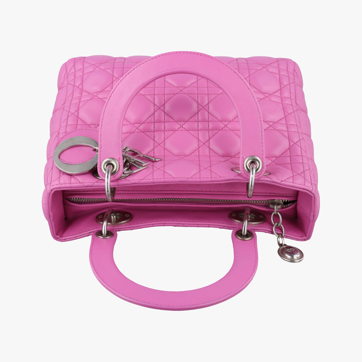 Pre-owned Christian Dior Lady Dior Pink lambskin shoulderbag | stylenewstar