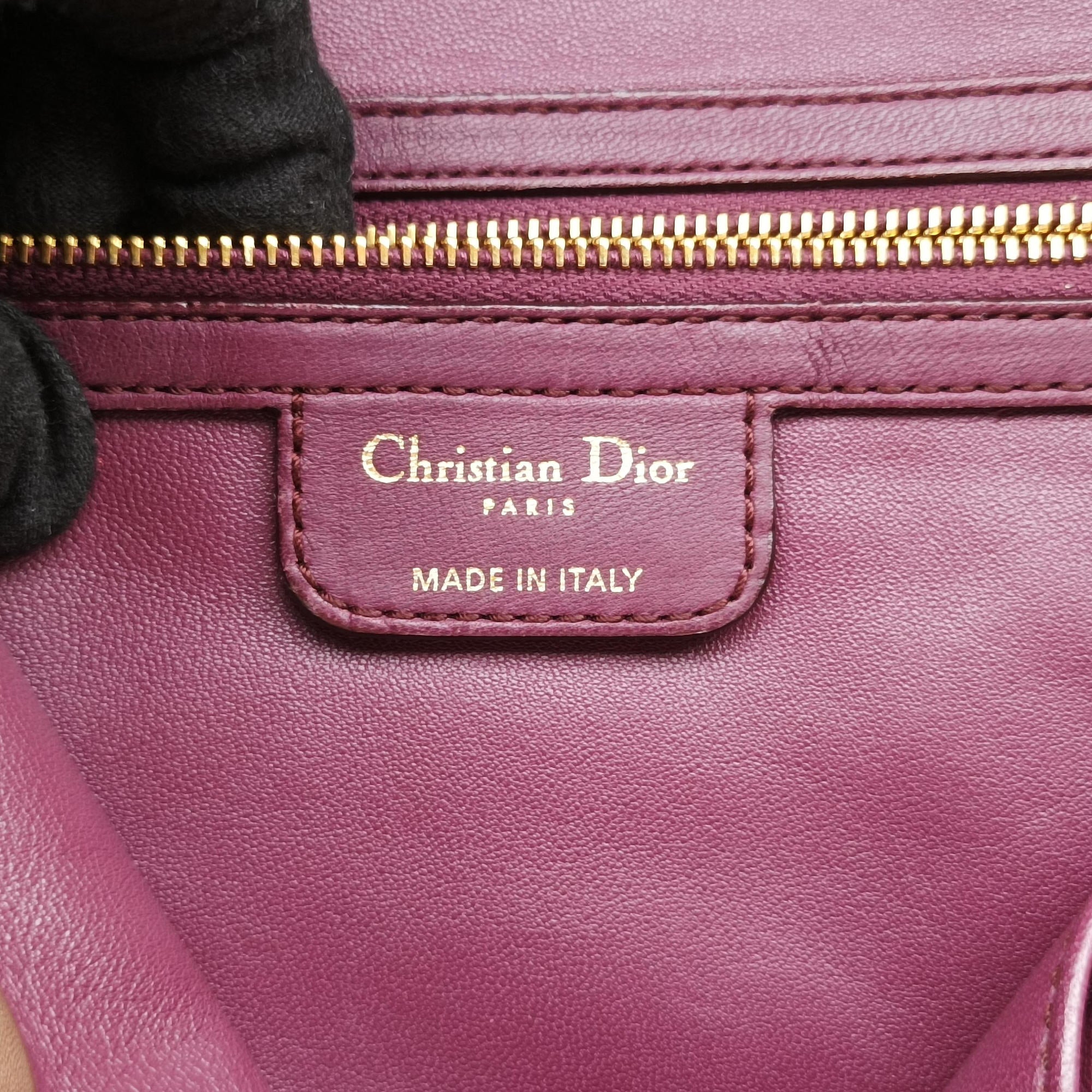 Pre-owned Christian Dior Soft Lady Dior Tote Purple Leather handbag | stylenewstar