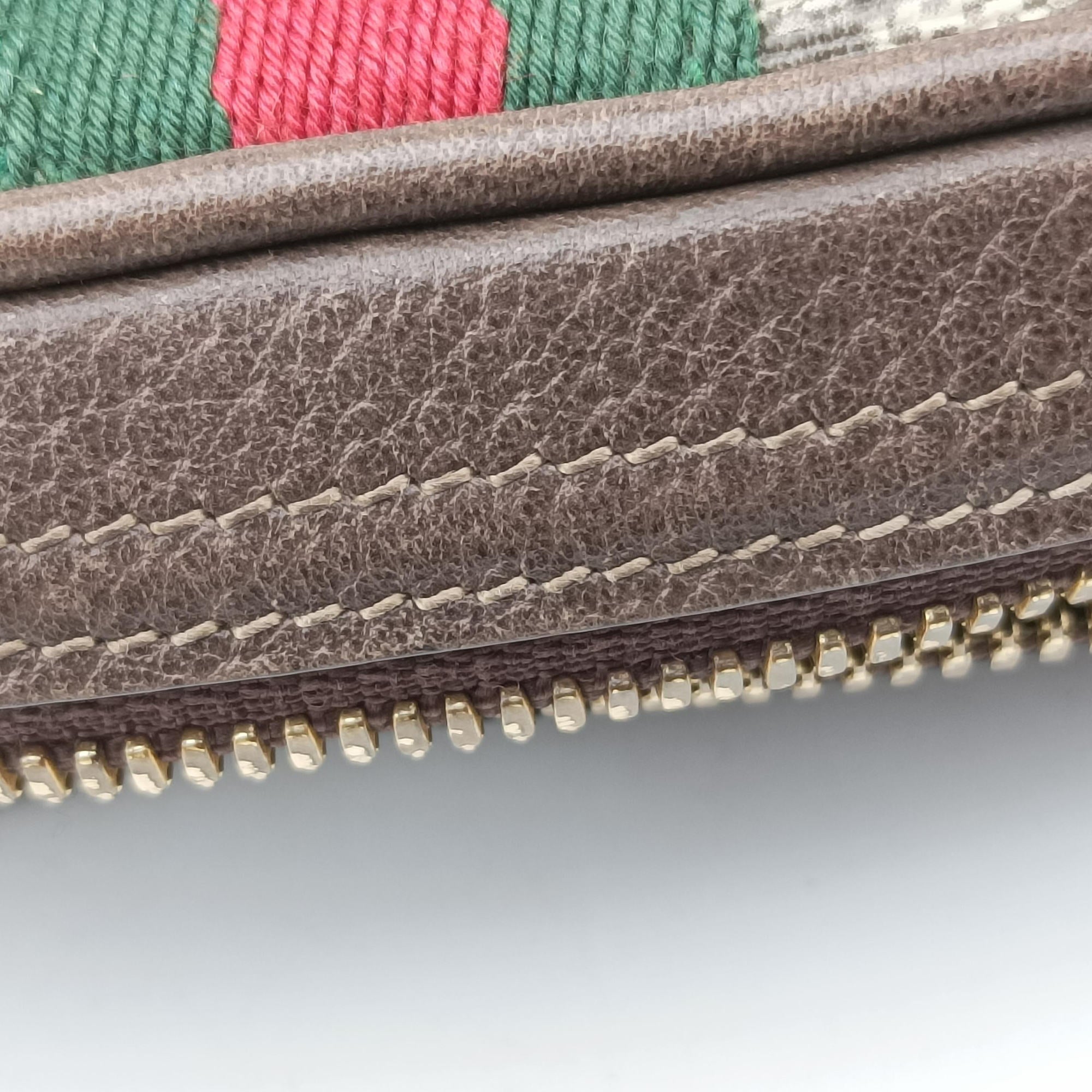 Ophidia Brown PVC coated canvas×Leather 517076 H024289654オフィディア ブラウン PVCコーティングキャンバス×レザー 517076 H024289654