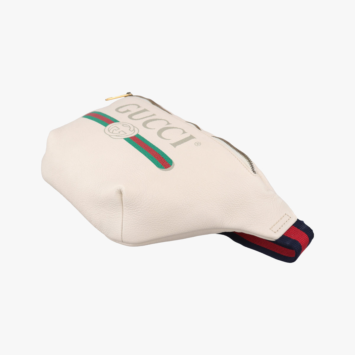 Vintage Gucci Print White Leather 530412 bum bag/waist bag | stylenewstar