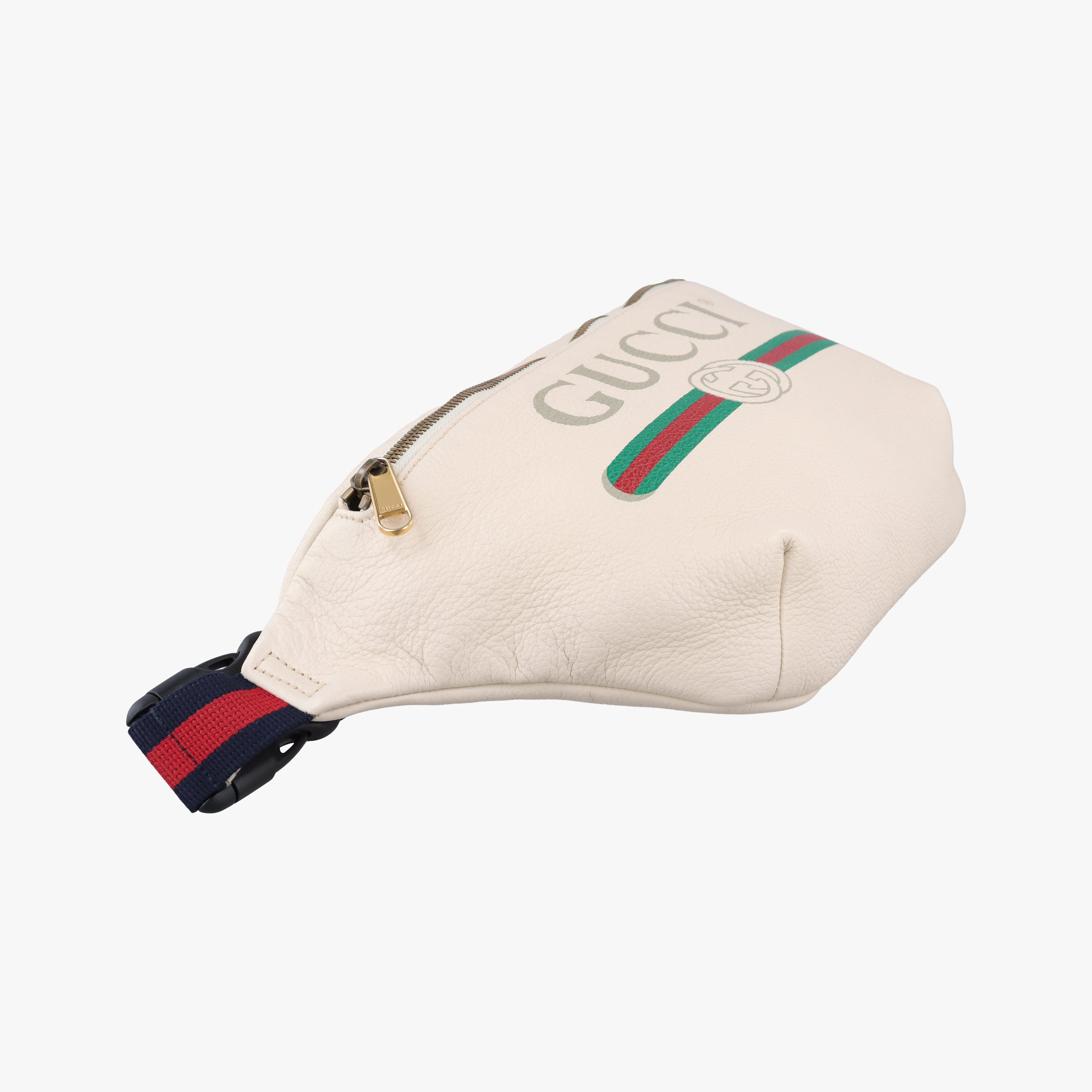 Vintage Gucci Print White Leather 530412 bum bag/waist bag | stylenewstar