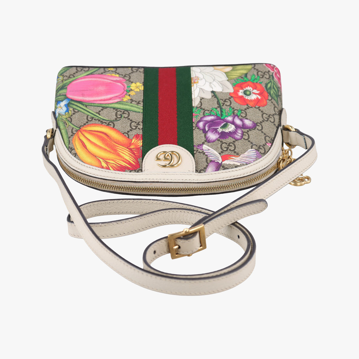 Ophidia beige×multi PVC coated canvas×leather 499621 H031073054オフィディア ベージュ×マルチ PVCコーティングキャンバス×レザー 499621 H031073054