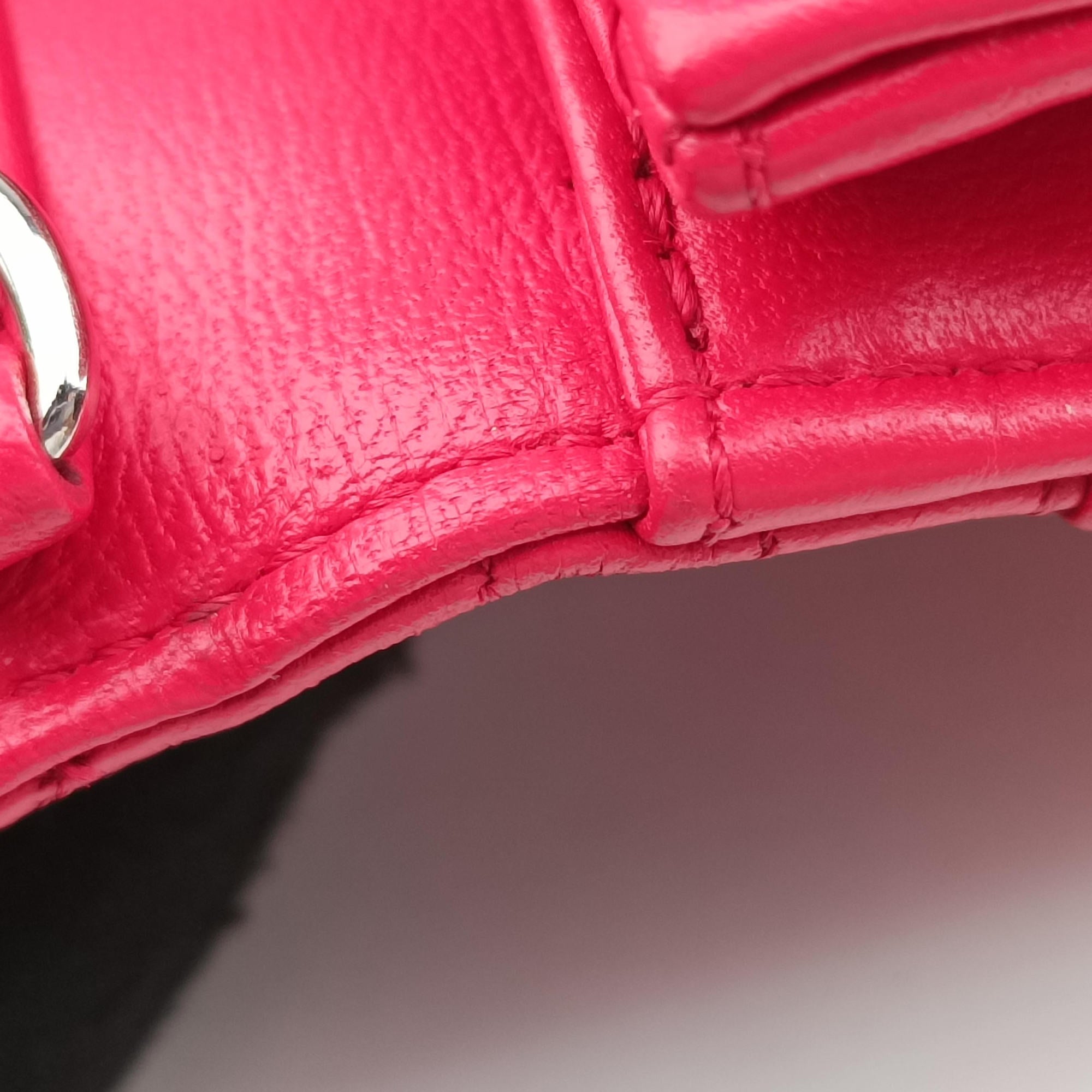 Pre-owned Christian Dior Cannage New Lock Red lambskin shoulderbag | stylenewstar