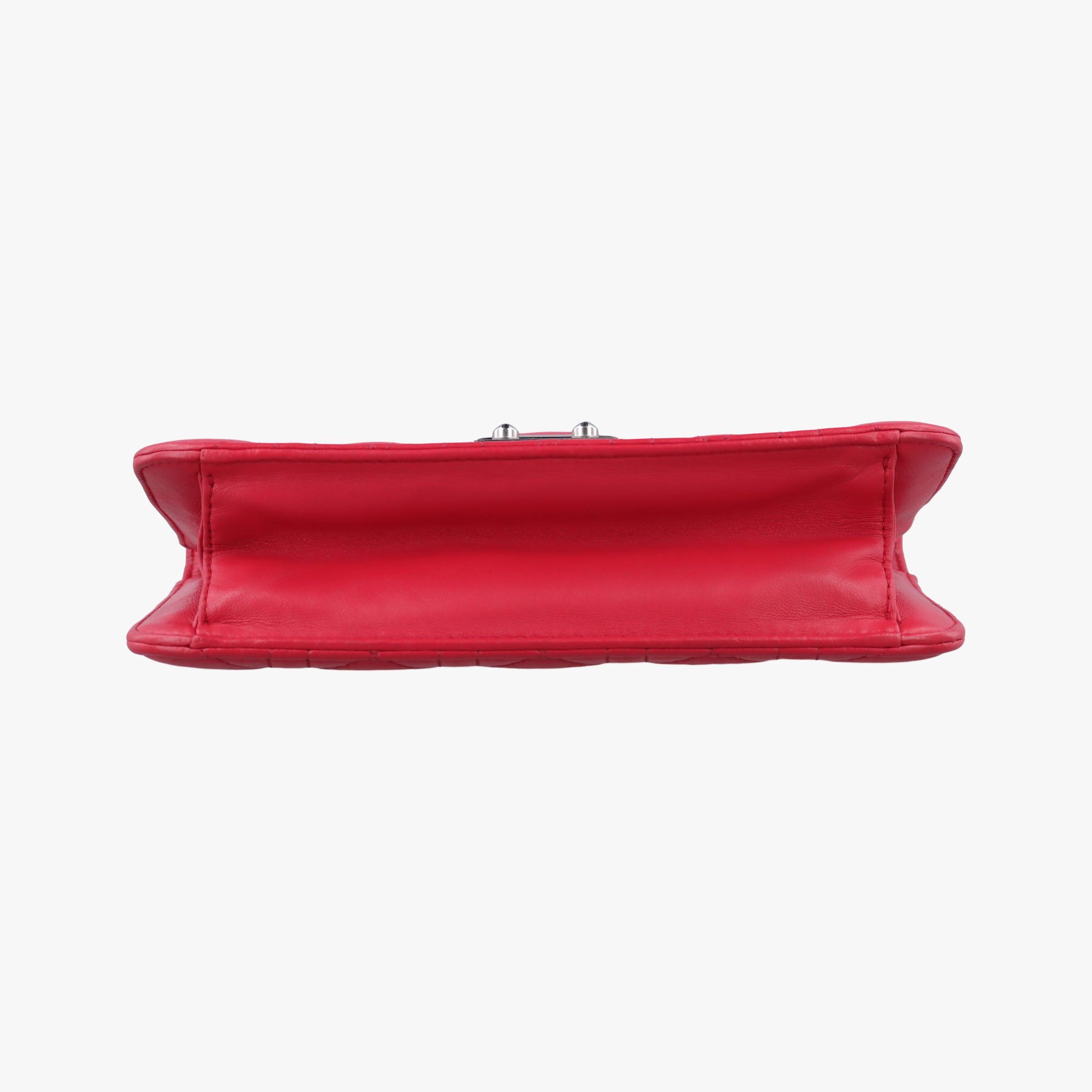 Pre-owned Christian Dior Cannage New Lock Red lambskin shoulderbag | stylenewstar